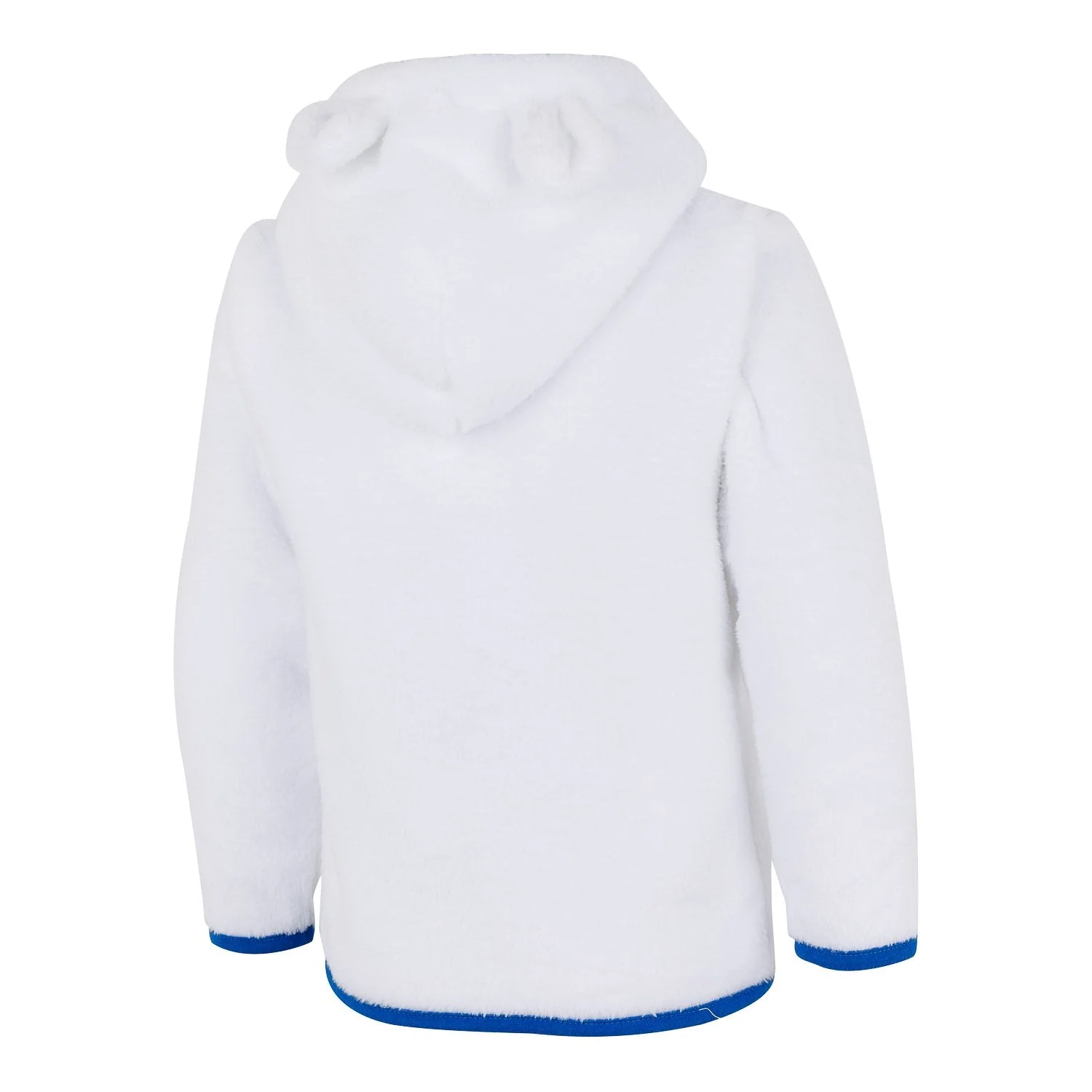 Infant Teddy Zip Hood White/Blue - Image 2