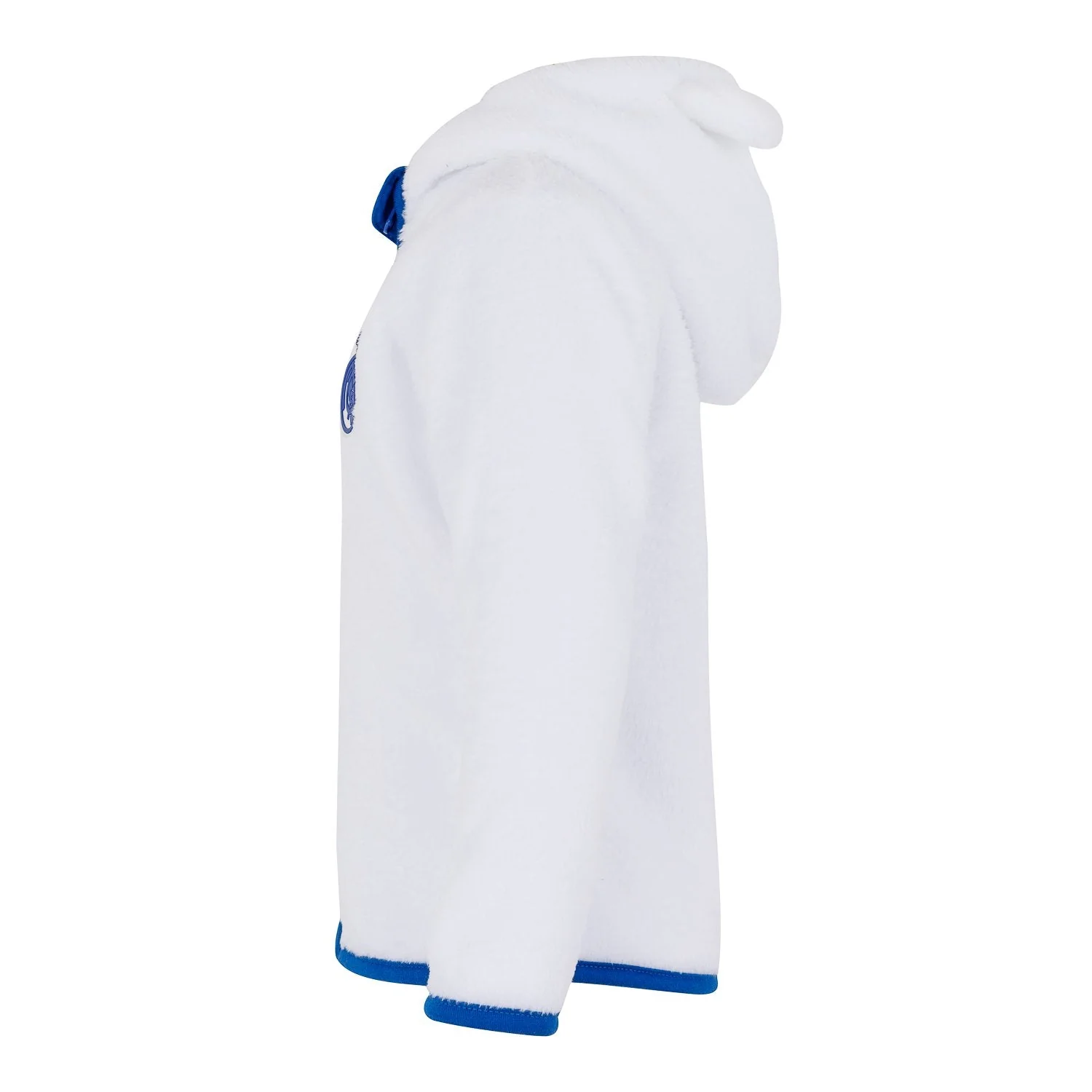 Infant Teddy Zip Hood White/Blue - Image 3