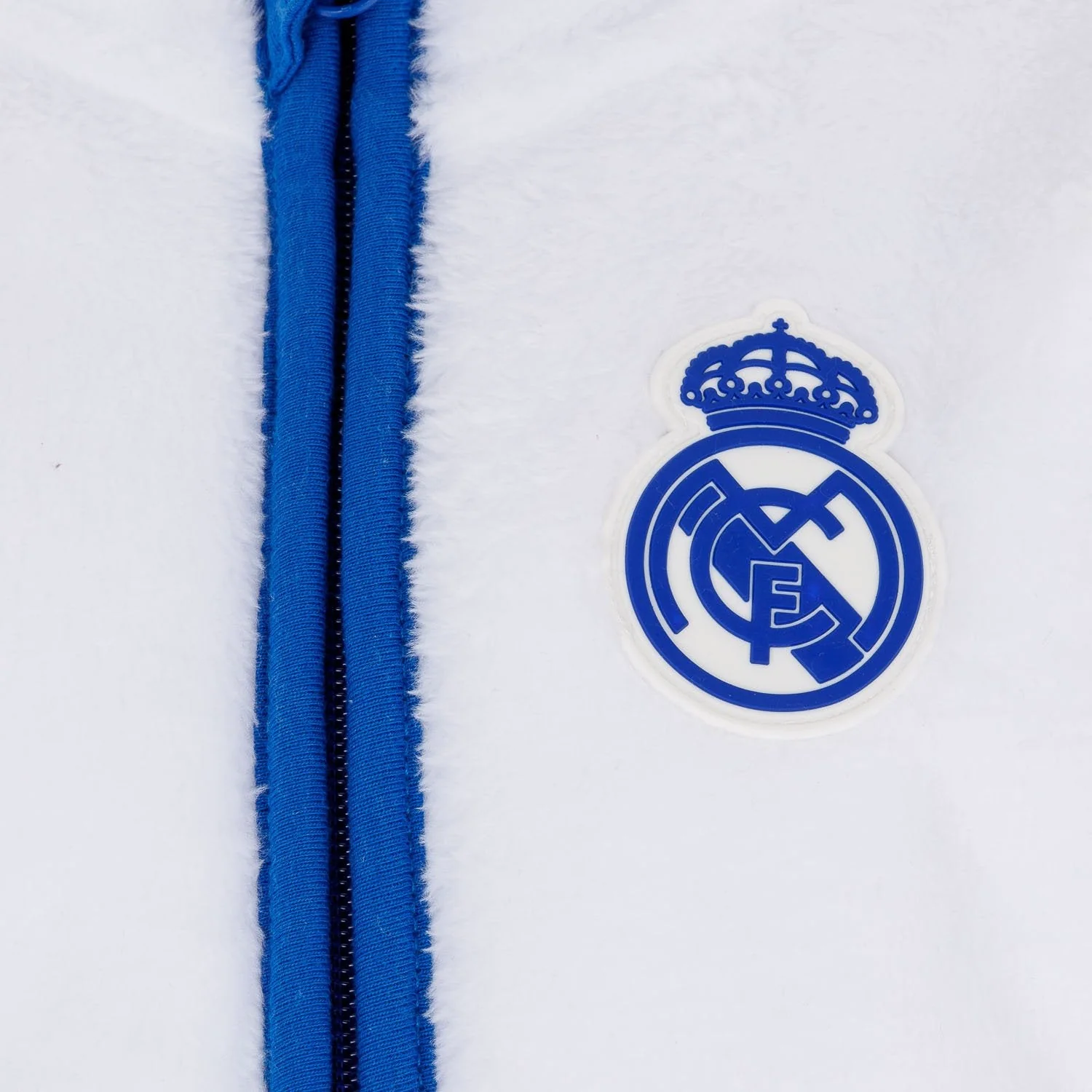 Infant Teddy Zip Hood White/Blue - Image 4