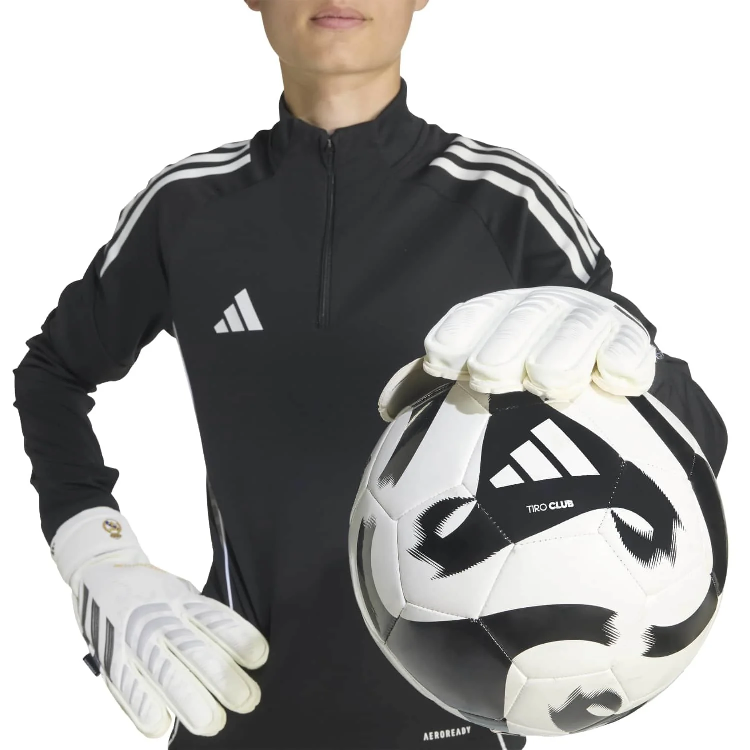 adidas Junior Predator Gloves Fingersave - Image 4