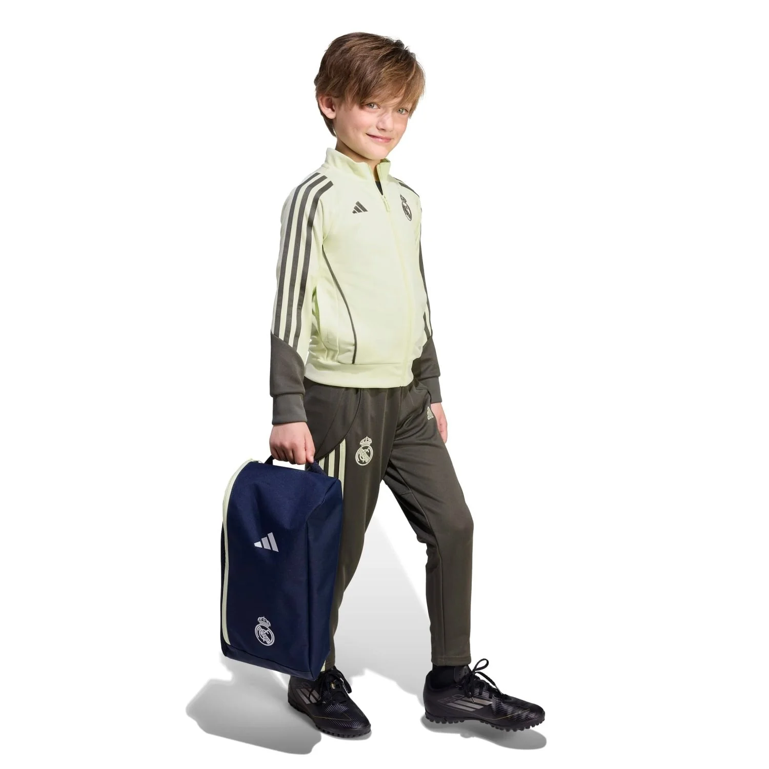 Infant adidas Training Tracksuit 25/26 Lime Green/Dark Olive - Image 7
