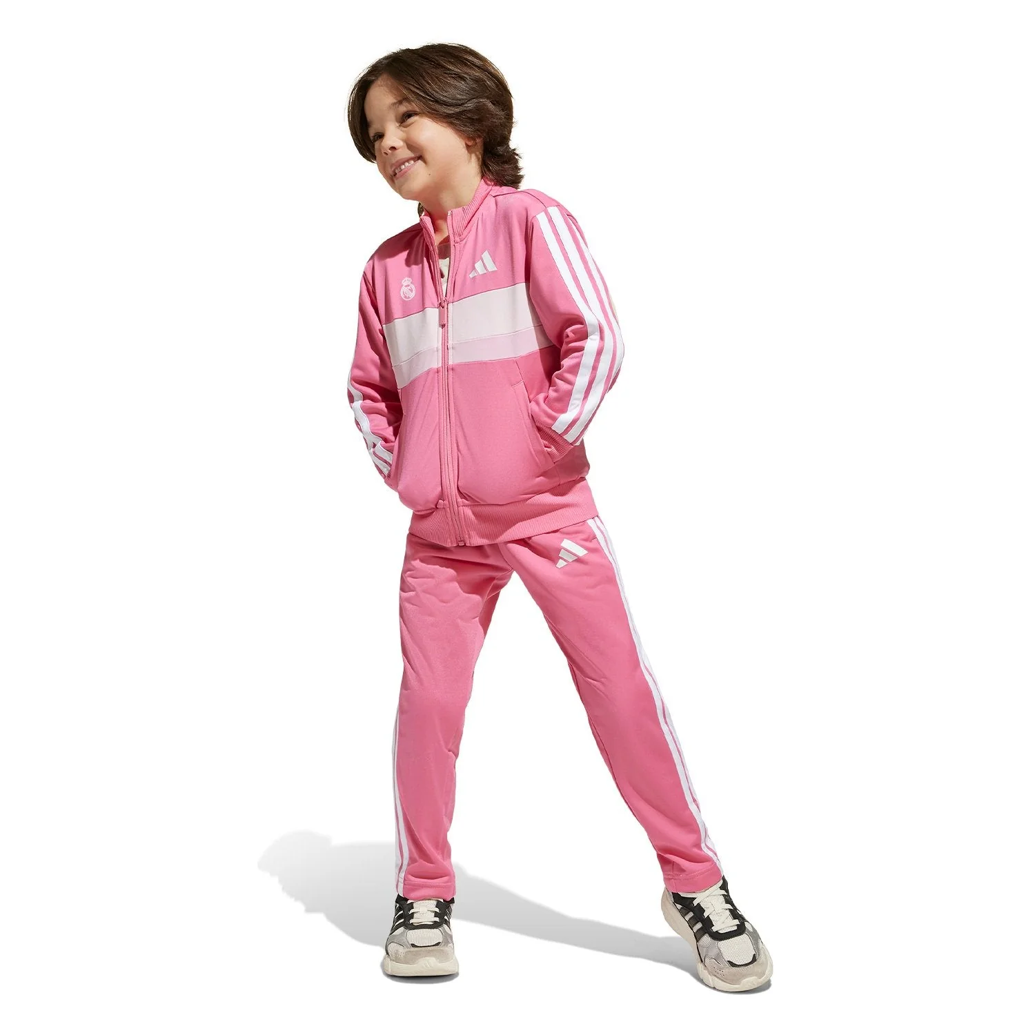 Infant adidas Tiberio Tracksuit Pink - Image 3