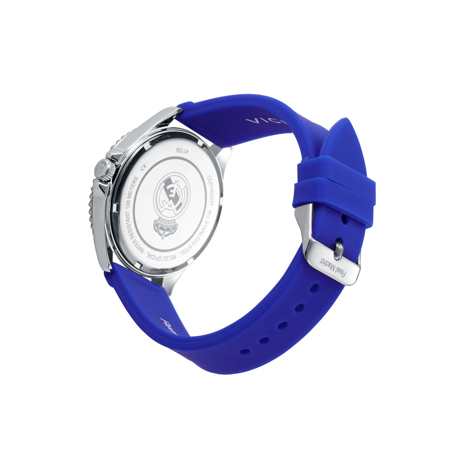 Men’s Steel Watch with Rubber Strap – Real Madrid - Image 3