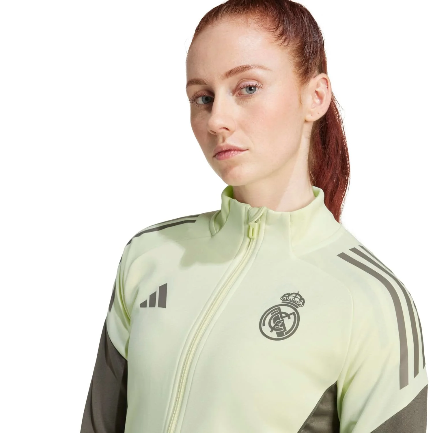 Womens adidas Training Jacket 25/26 Lime Green - Image 5