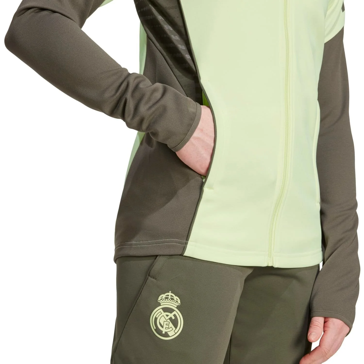 Womens adidas Training Jacket 25/26 Lime Green - Image 6