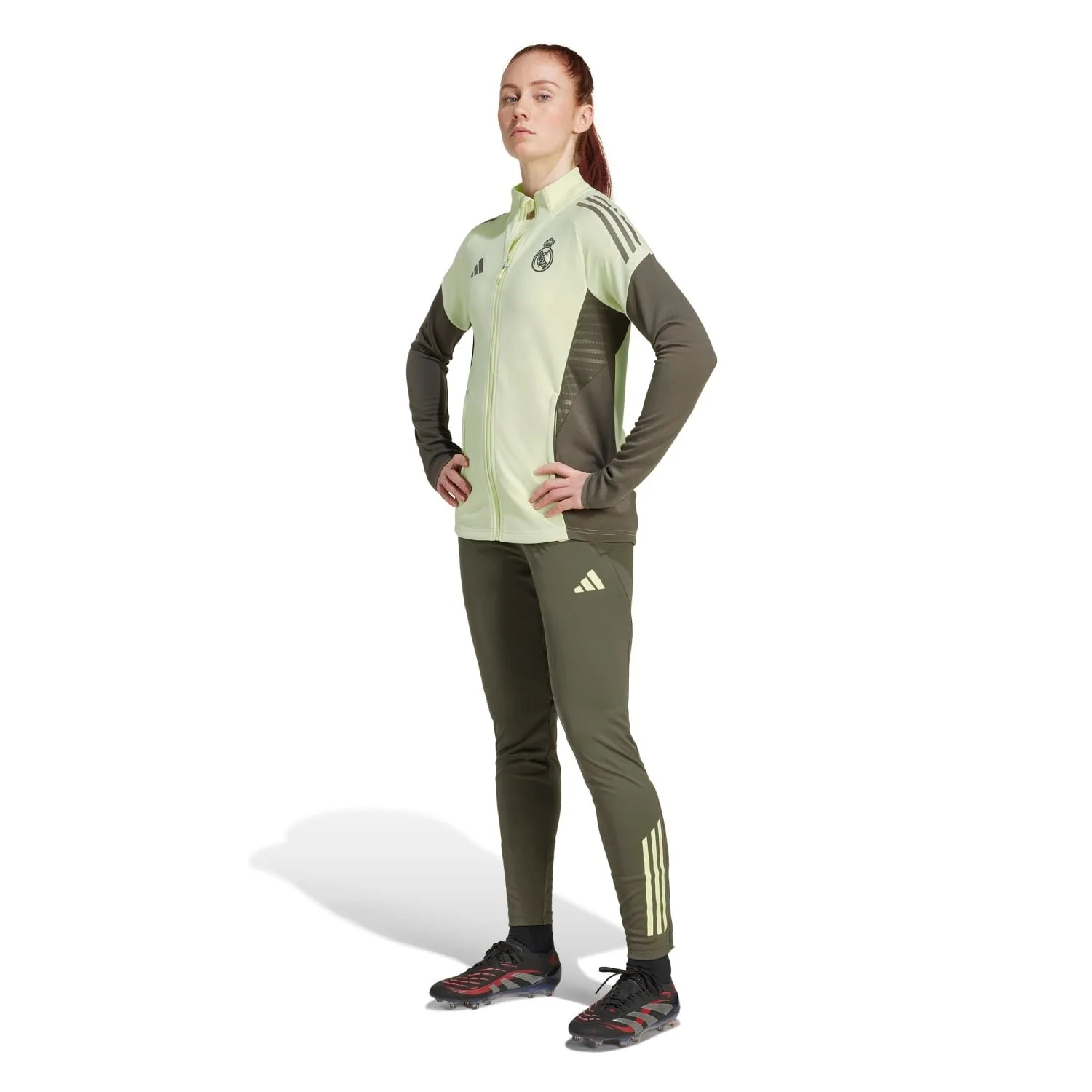 Womens adidas Training Jacket 25/26 Lime Green - Image 7