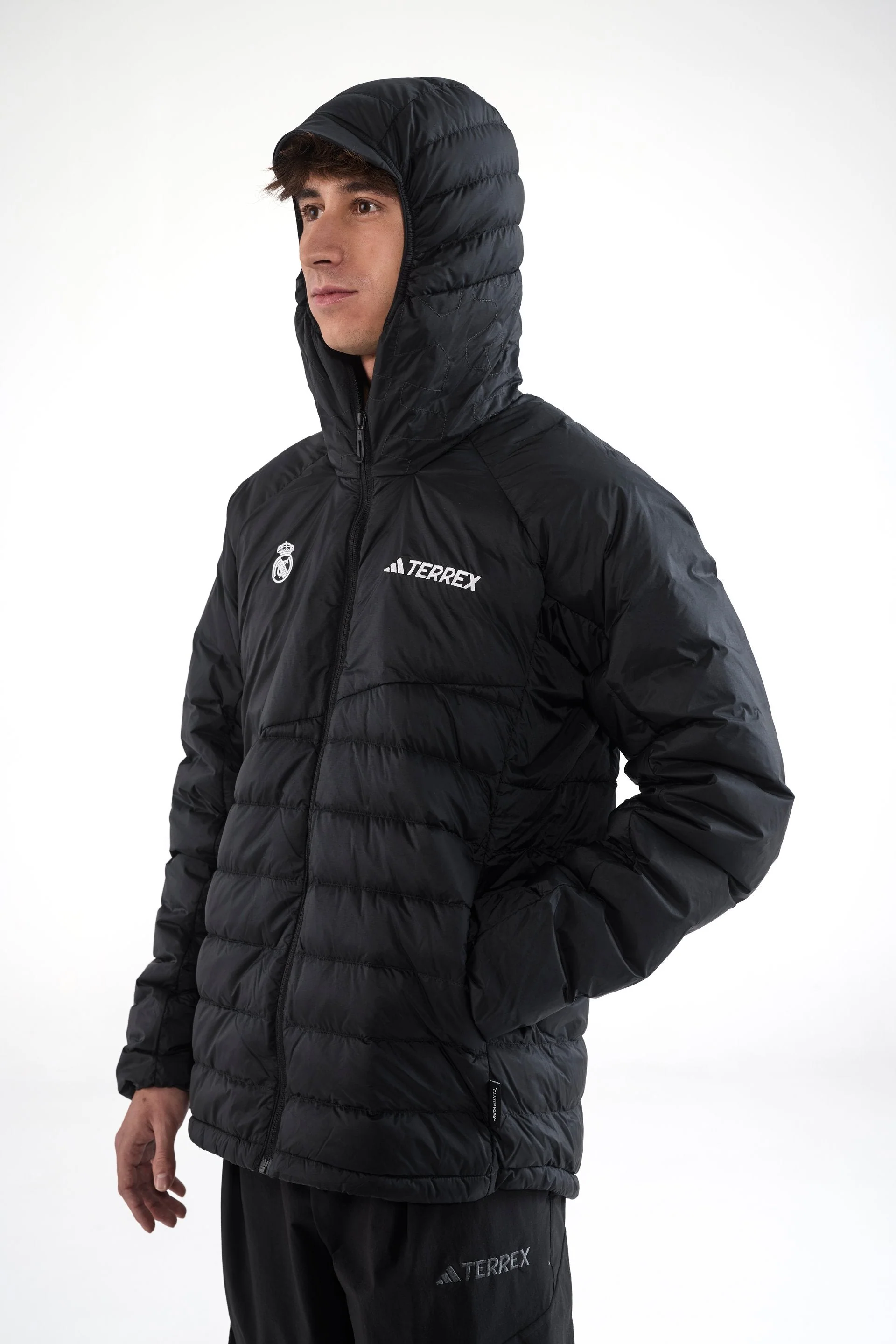 Mens adidas Terrex CLIMAWARM+ Rain Jacket Black - Image 3