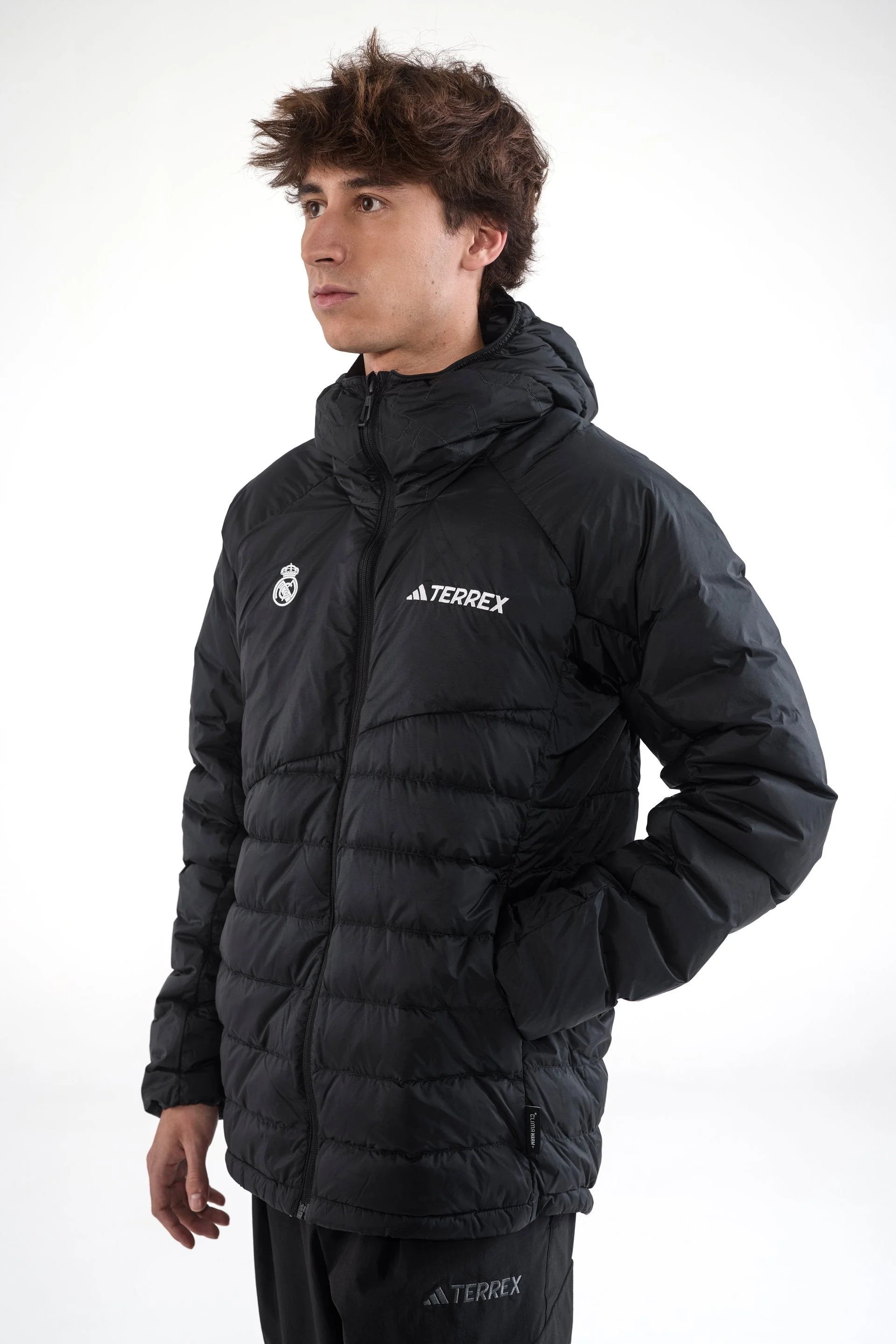 Mens adidas Terrex CLIMAWARM+ Rain Jacket Black - Image 6