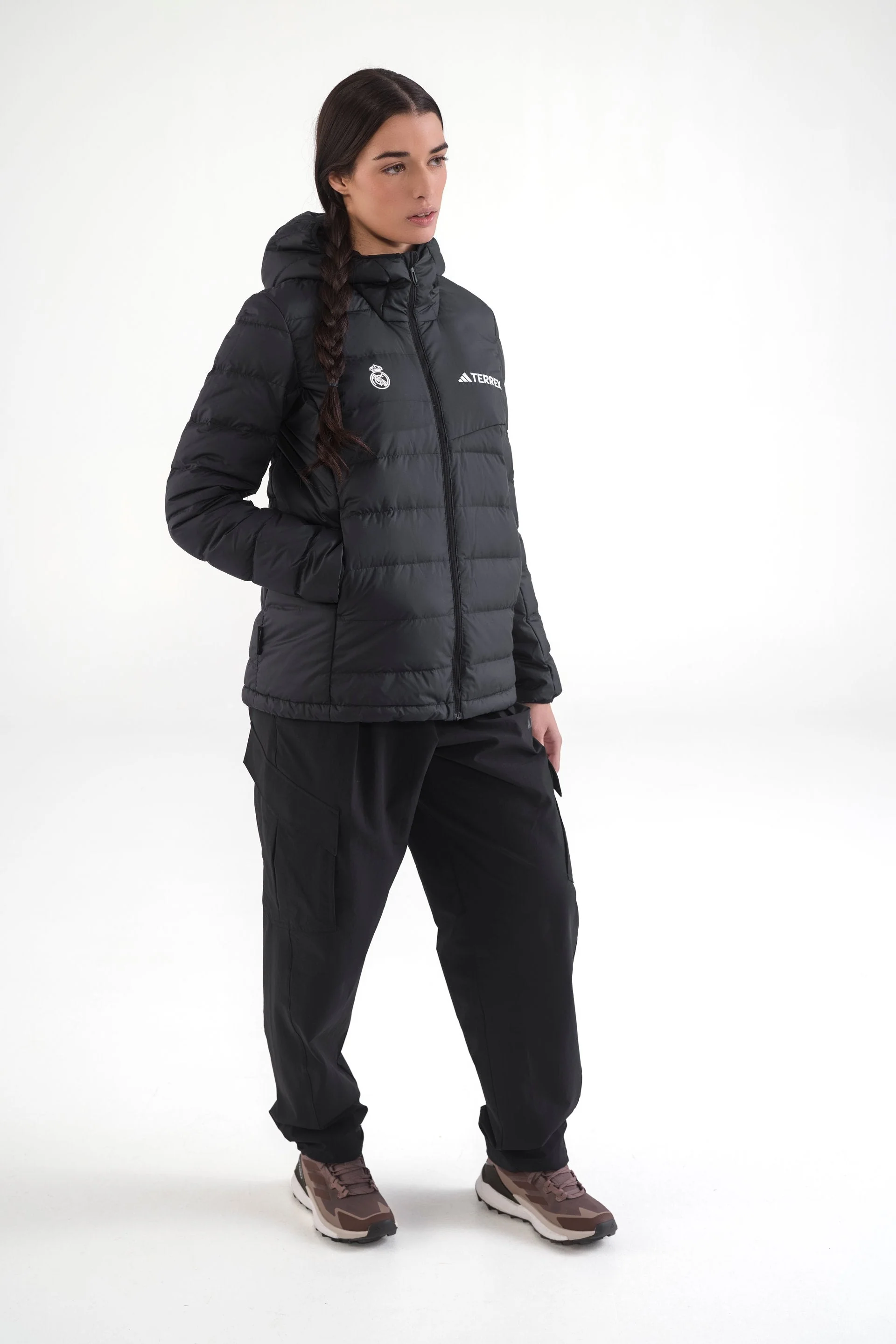 Womens adidas Terrex CLIMAWARM Rain Down Jacket Black - Image 4