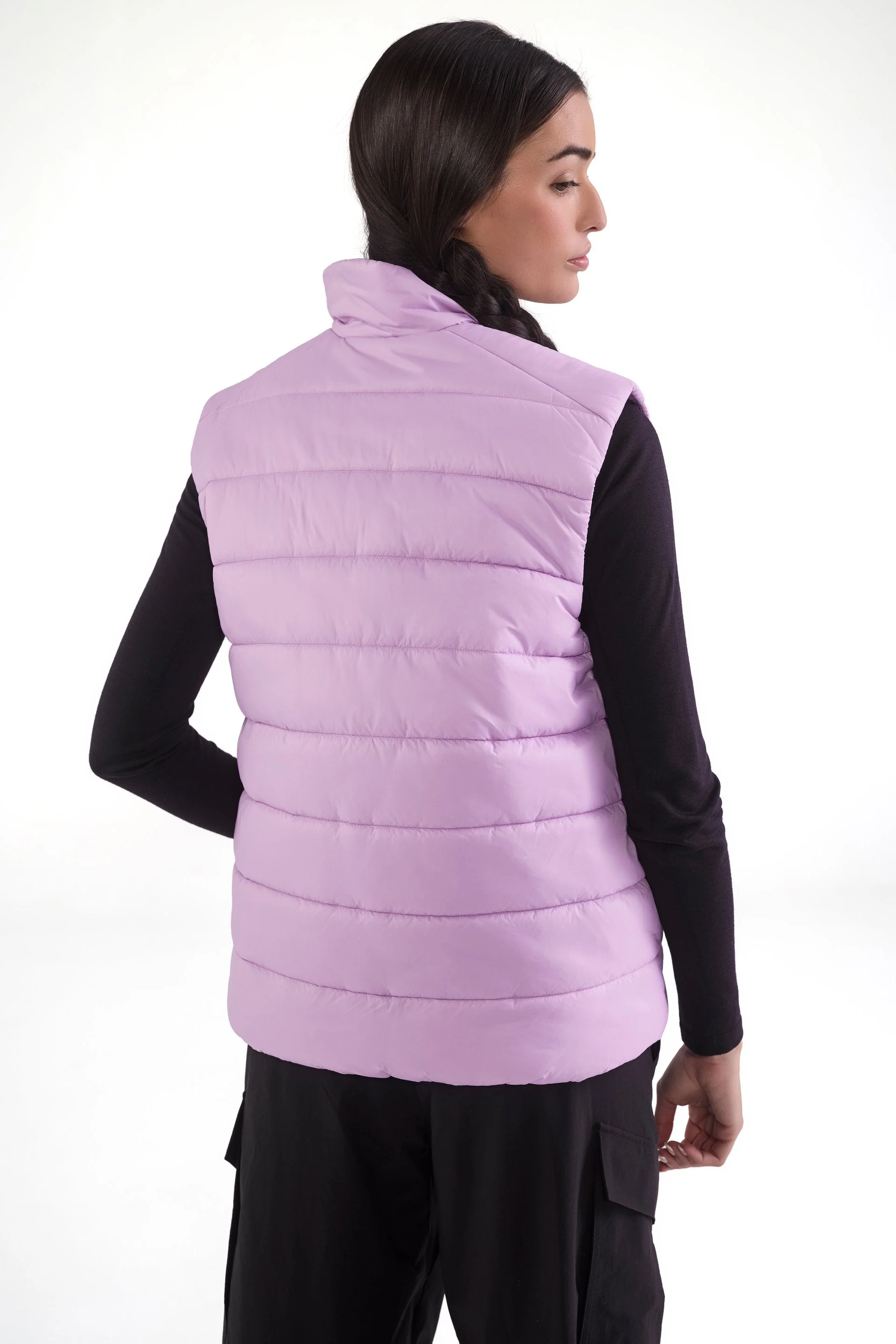 Womens adidas Terrex CLIMAWARM Rain Padded Vest Pink - Image 3