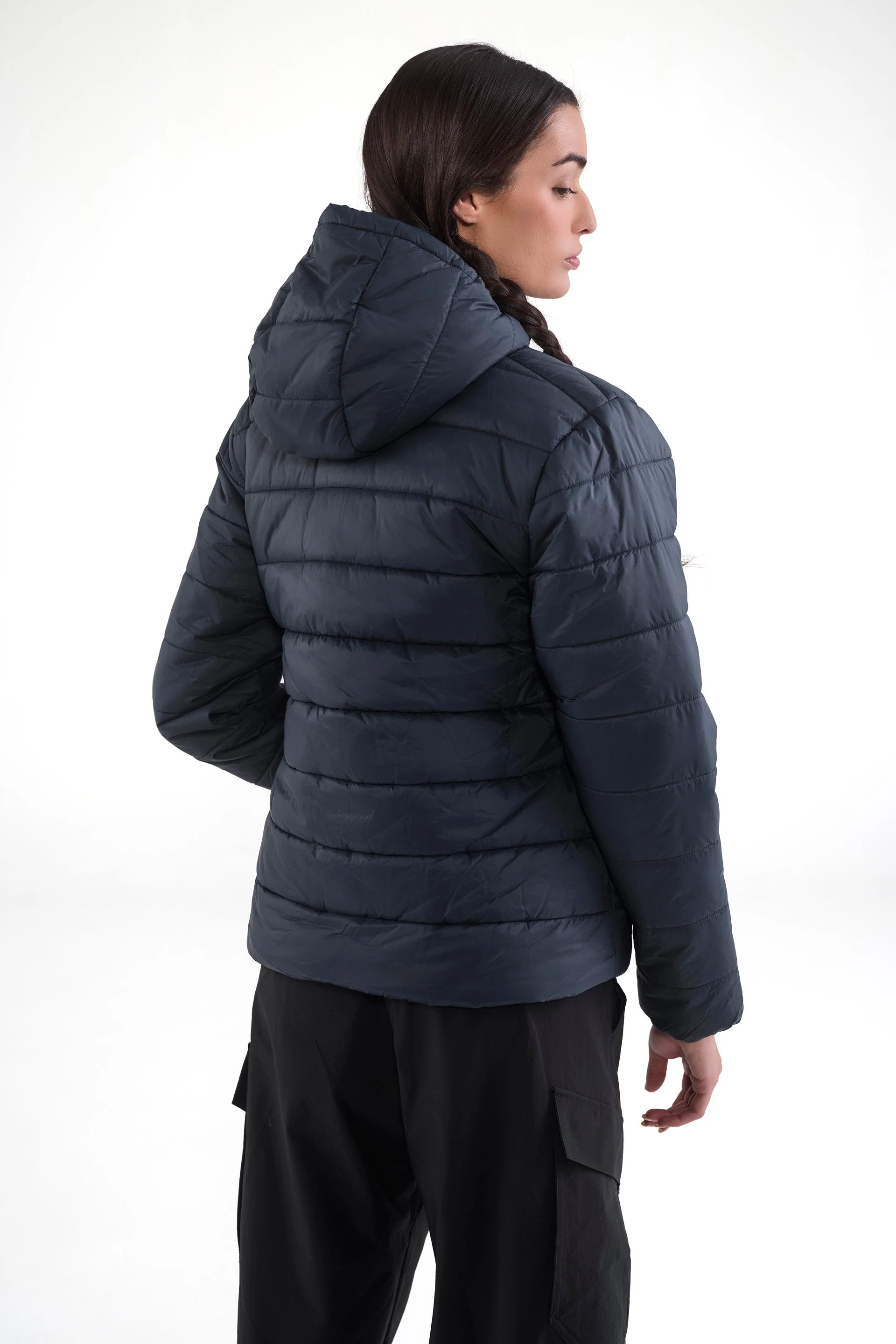Womens adidas Terrex CLIMAWARM Insulated Rain Jacket Navy - Image 3