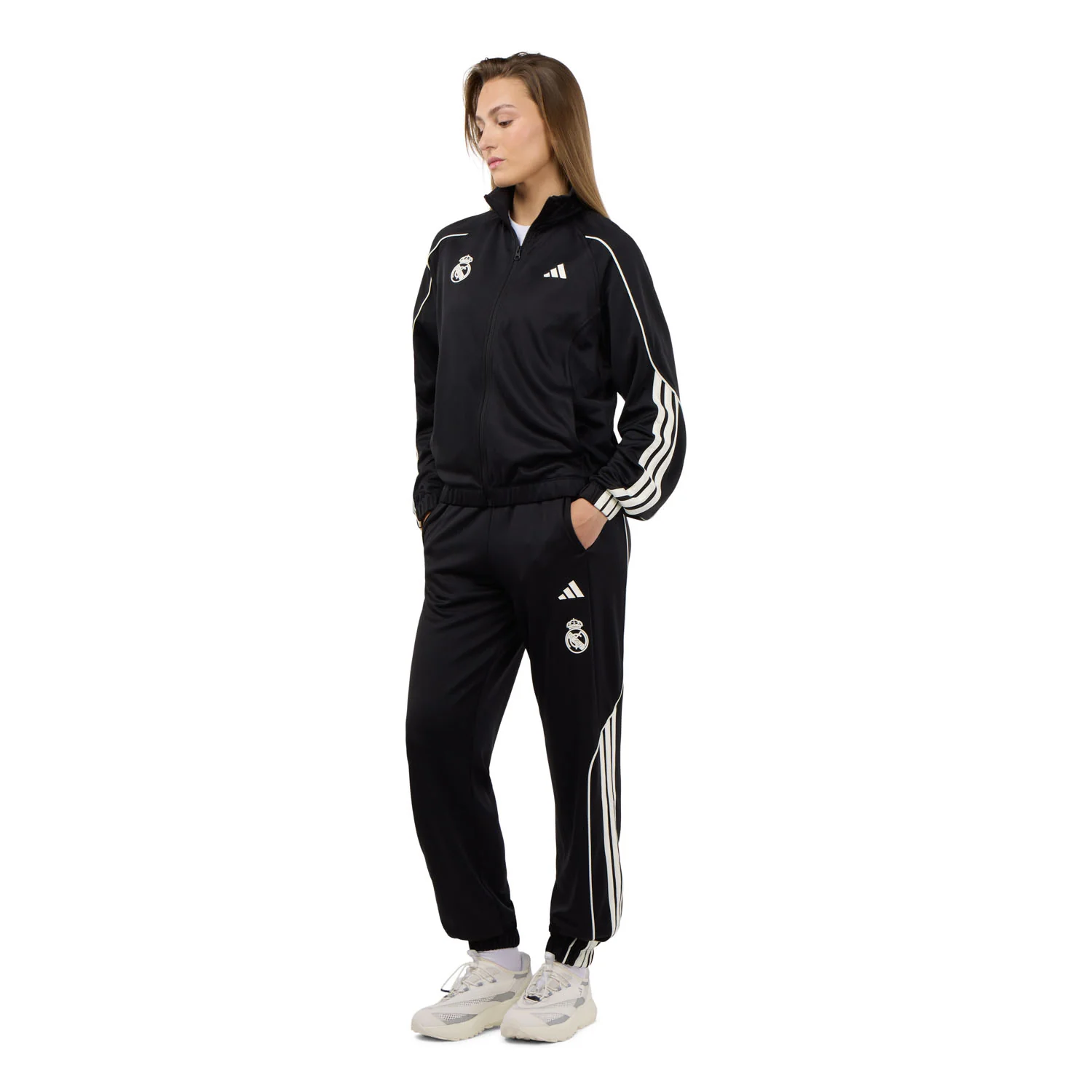 Womens adidas Stadium Tracksuit Black - Image 6