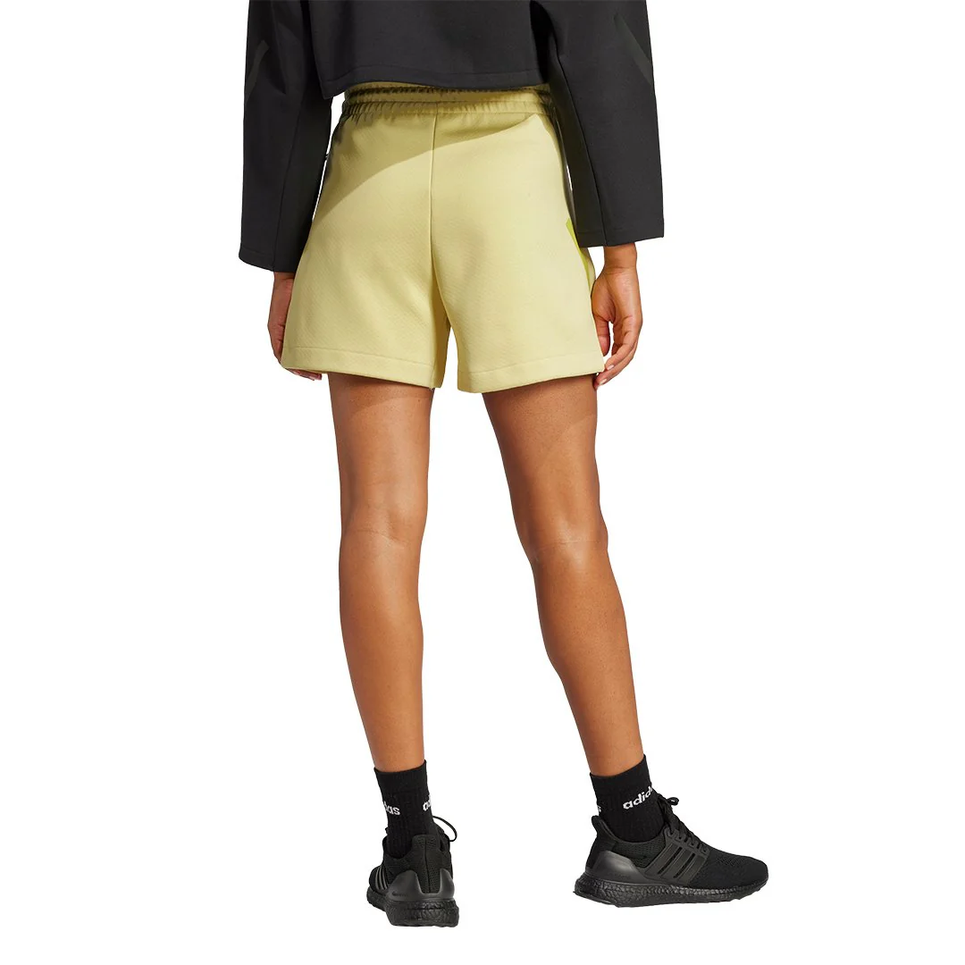 Womens adidas Real Urban Shorts Yellow - Image 3