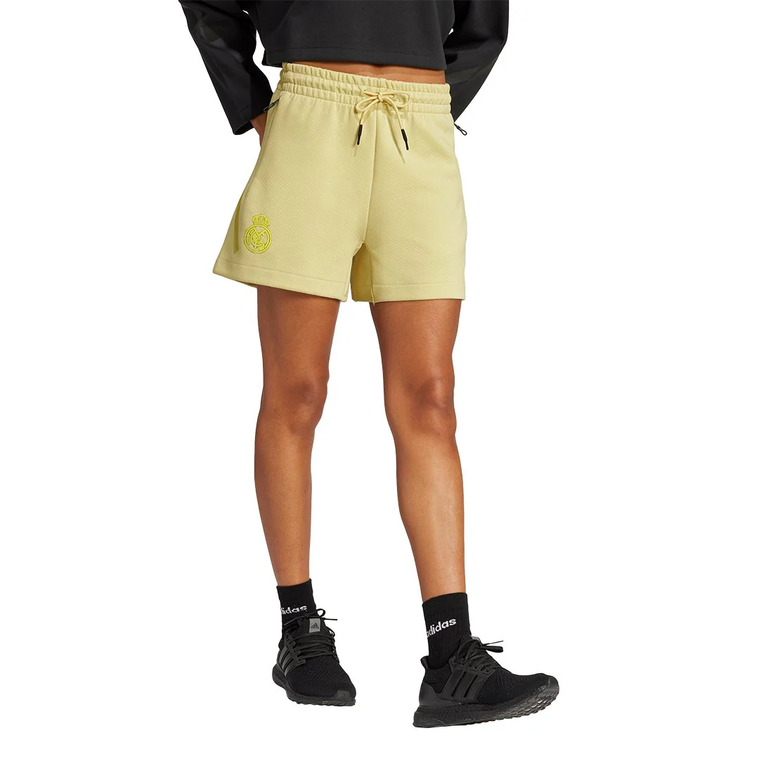 Womens adidas Real Urban Shorts Yellow - Image 4