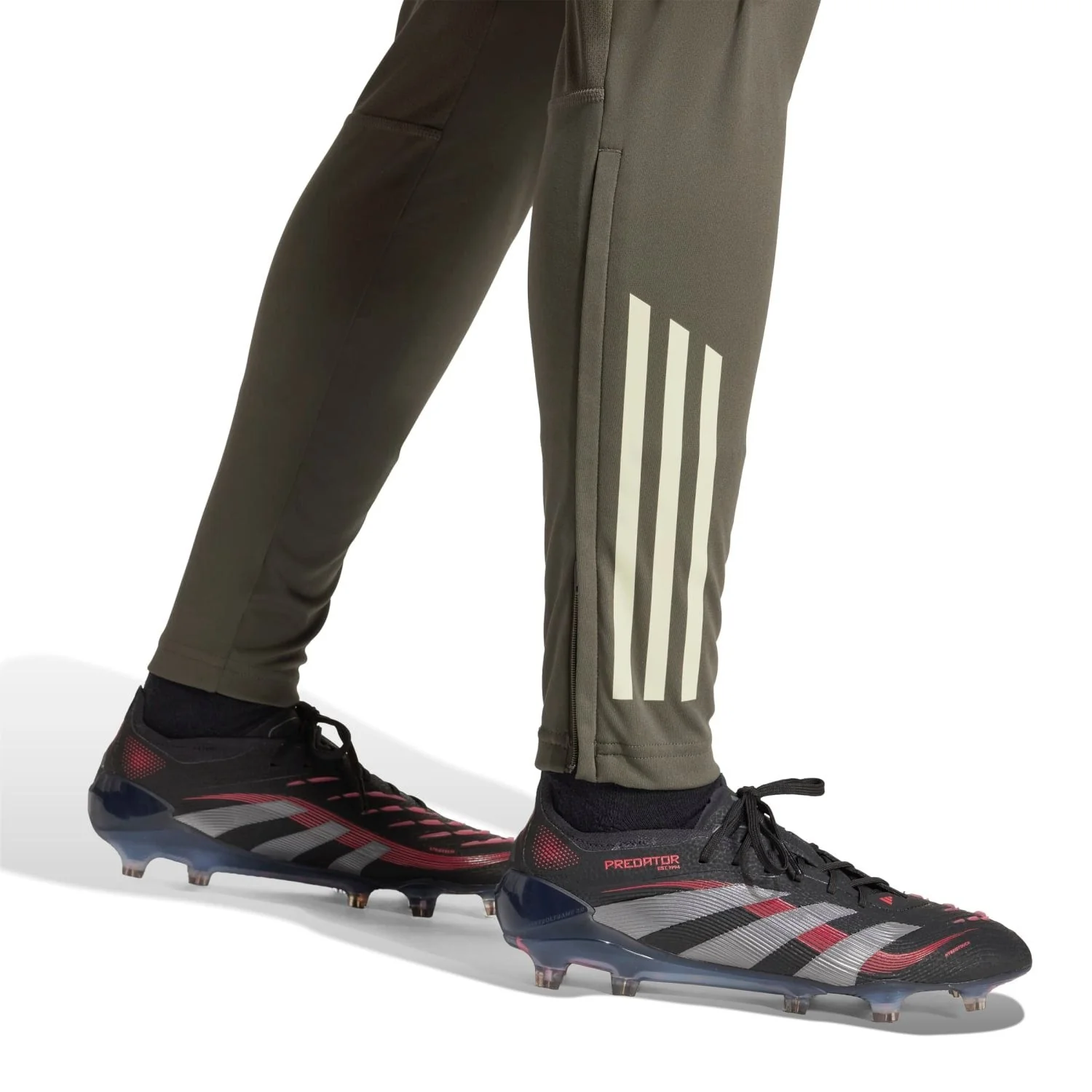 Womens adidas Training Trousers 25/26 Dark Olive - Image 3