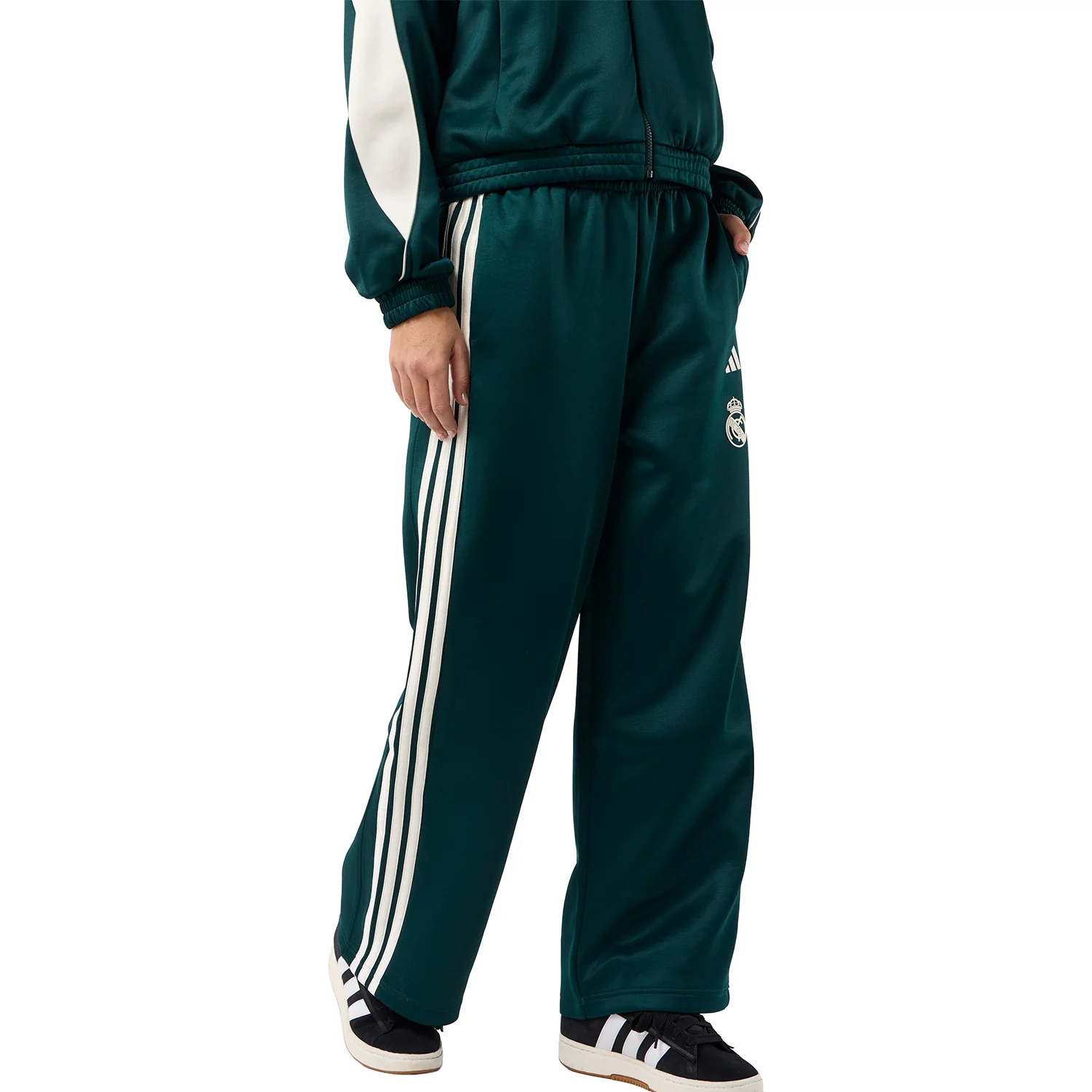 Womens adidas Stadium Tracksuit Pants Green - Image 5