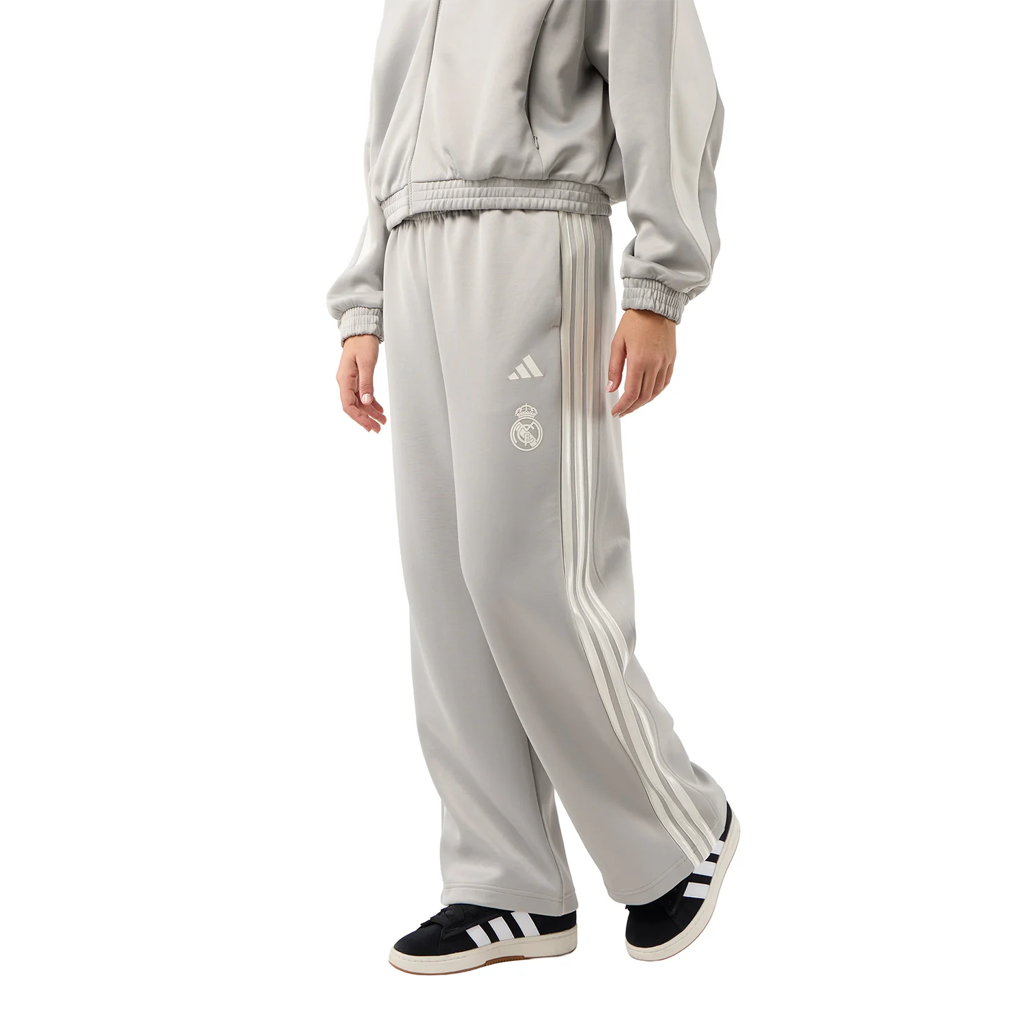 Womens adidas Stadium Tracksuit Pants Grey - Image 4