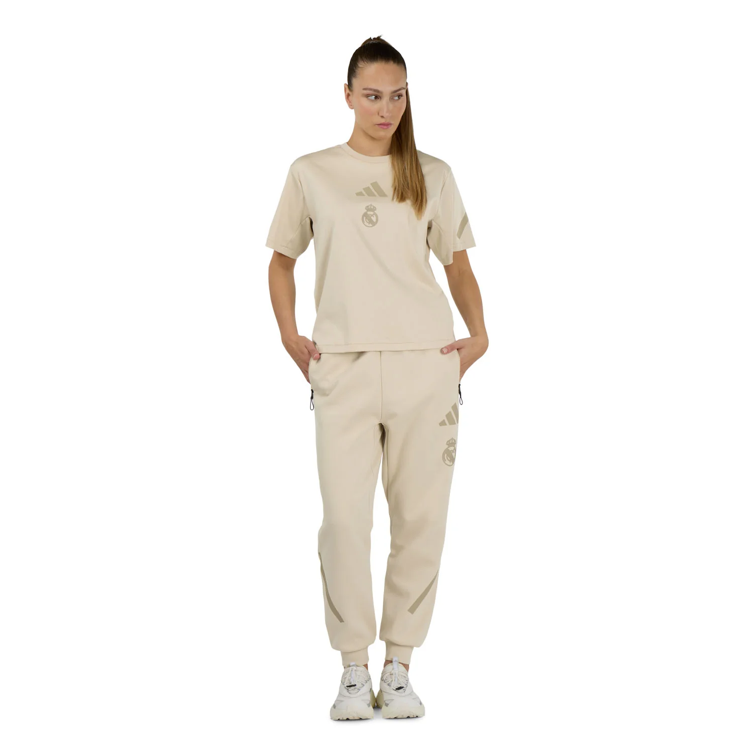 Womens adidas Real Urban Z.N.E. Pants Beige - Image 3