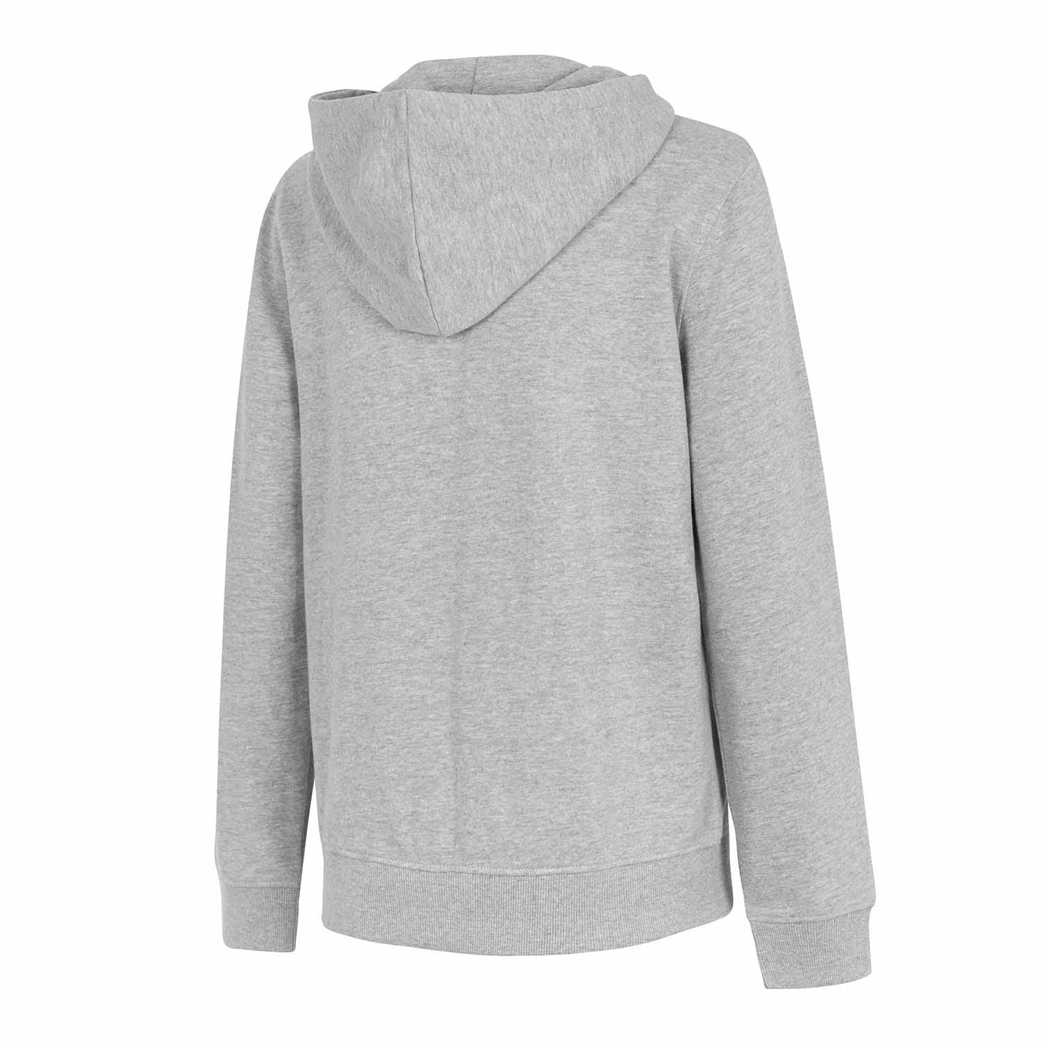 Womens Essentials Full Zip Hoody Light Grey - Image 4