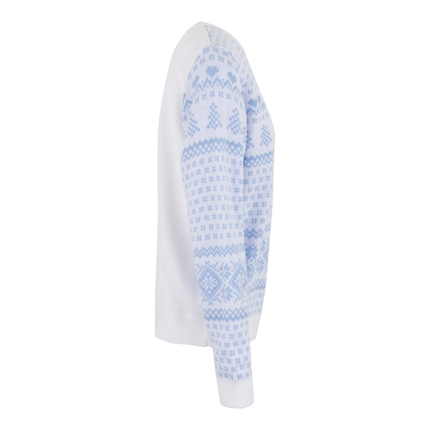 Ladies Christmas Sweater Pastel Blue - Image 6