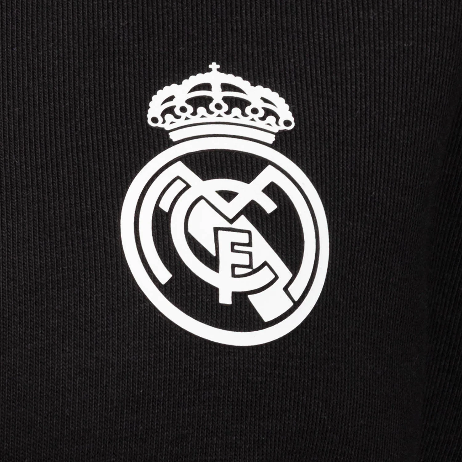 Womens ECO Essentials Real Madrid Black Crew Cropped Sweatshirt - Image 5