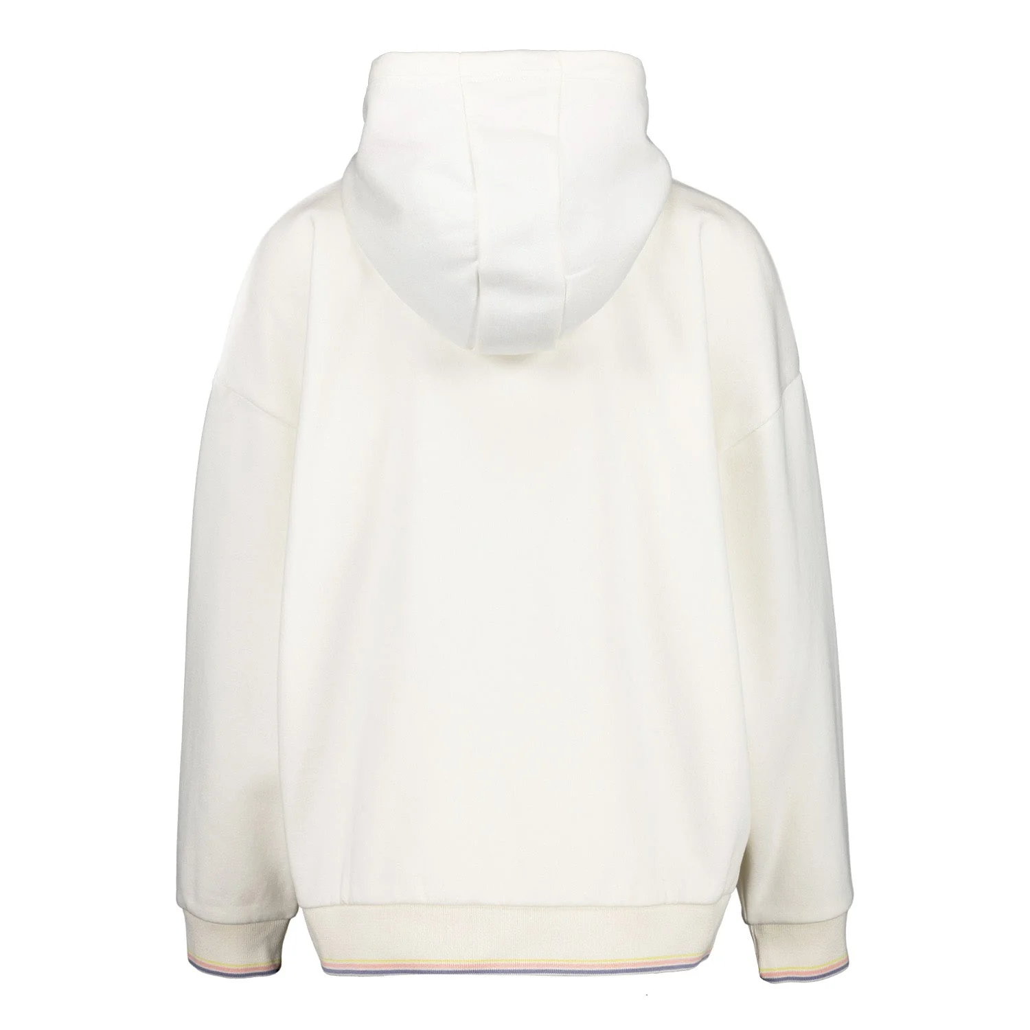 Womens Real Madrid Ladies Vintage Bone Hoodie - Image 5