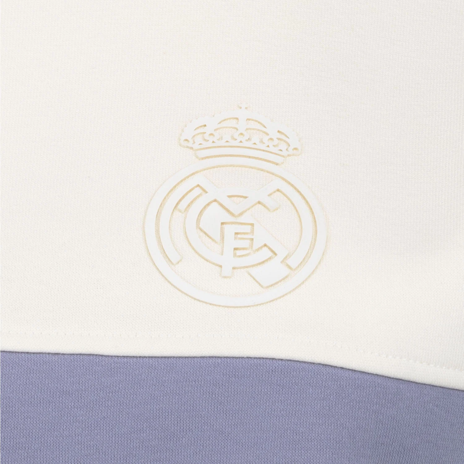 Womens Real Madrid Ladies Vintage Bone Cropped Panel Sweatshirt - Image 3