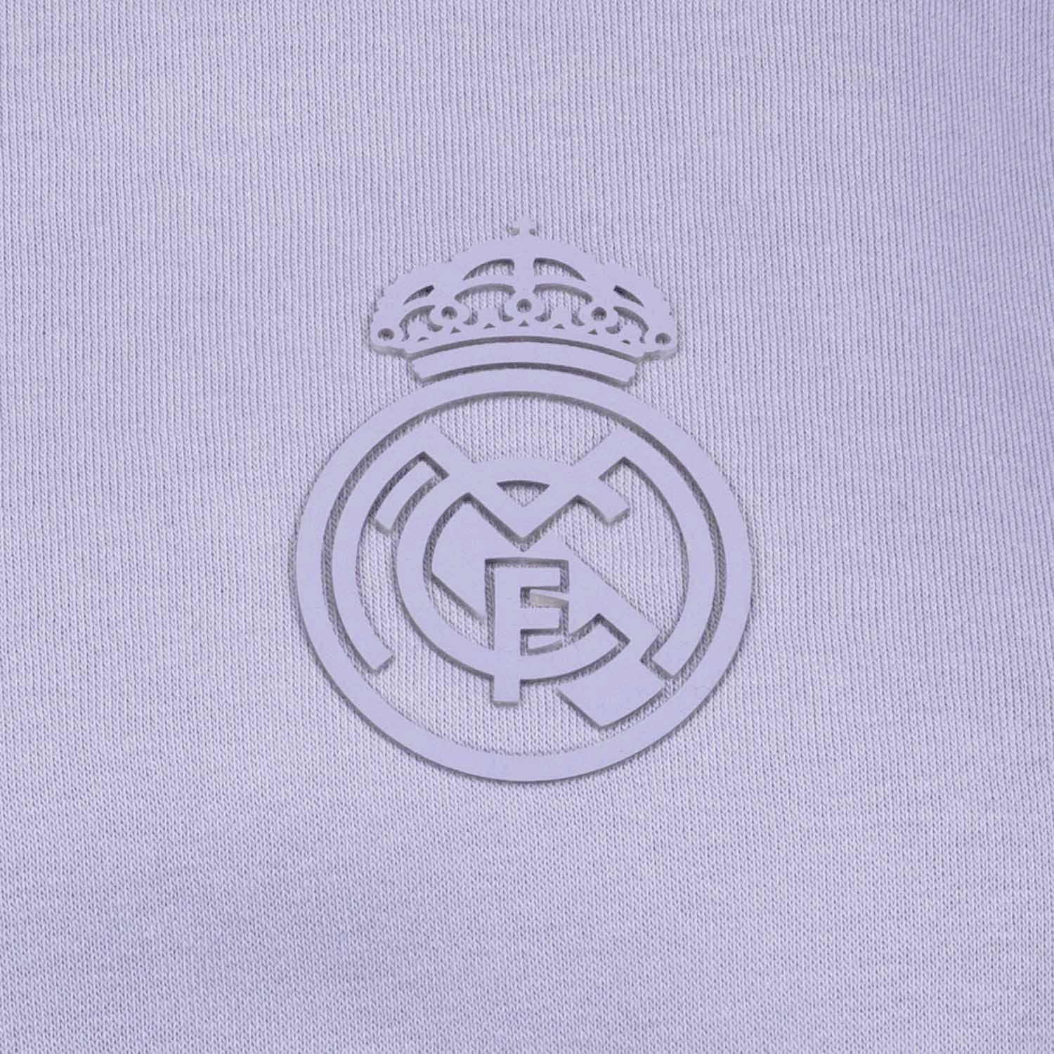 Womens Real Madrid Ladies Vintage Lilac Hoodie - Image 4