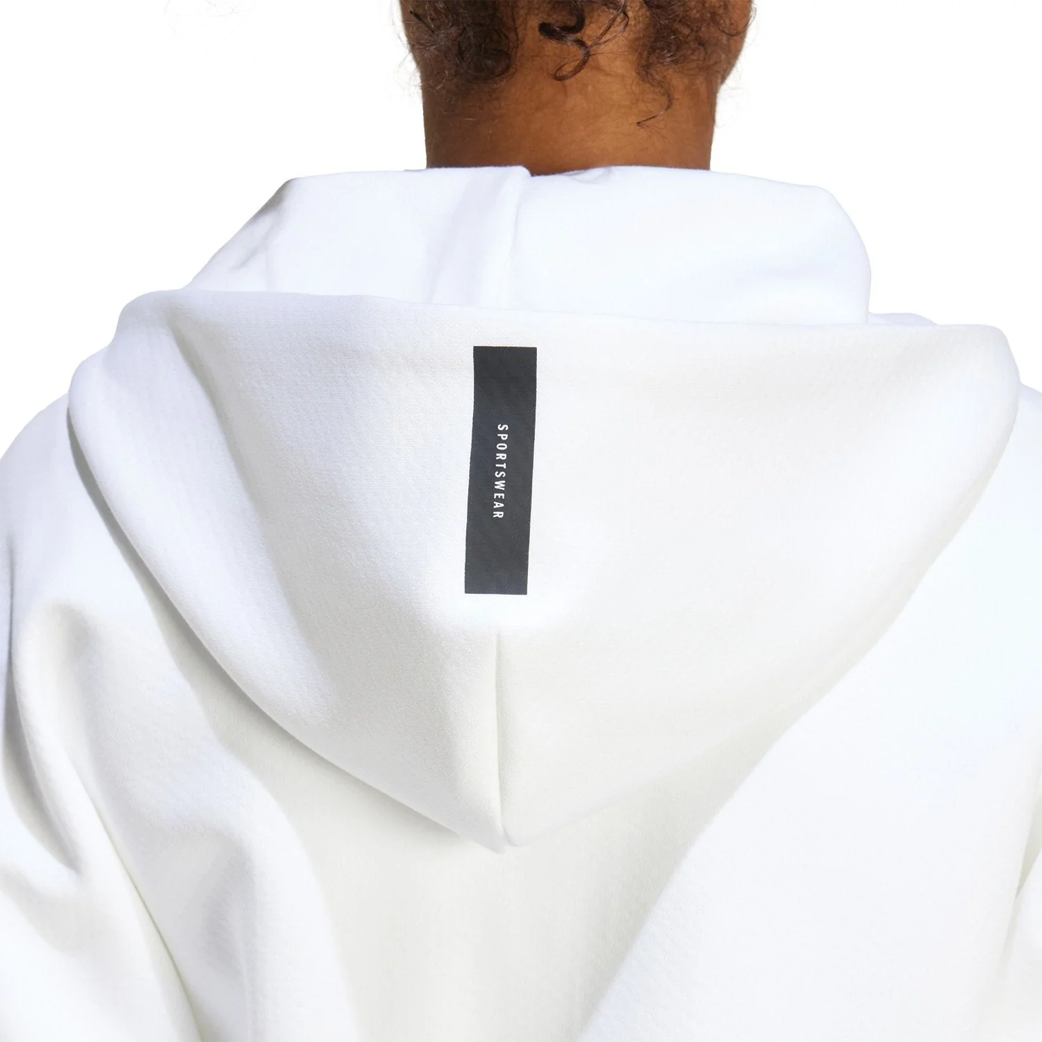 Womens adidas Real Urban Full Zip Hoodie White - Image 4
