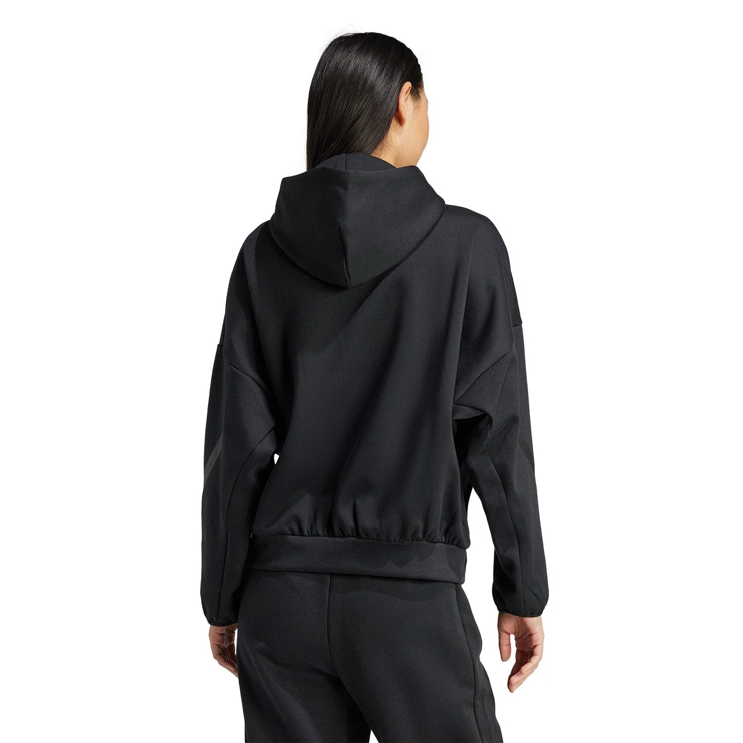 Womens adidas Real Urban Hoodie Black - Image 3