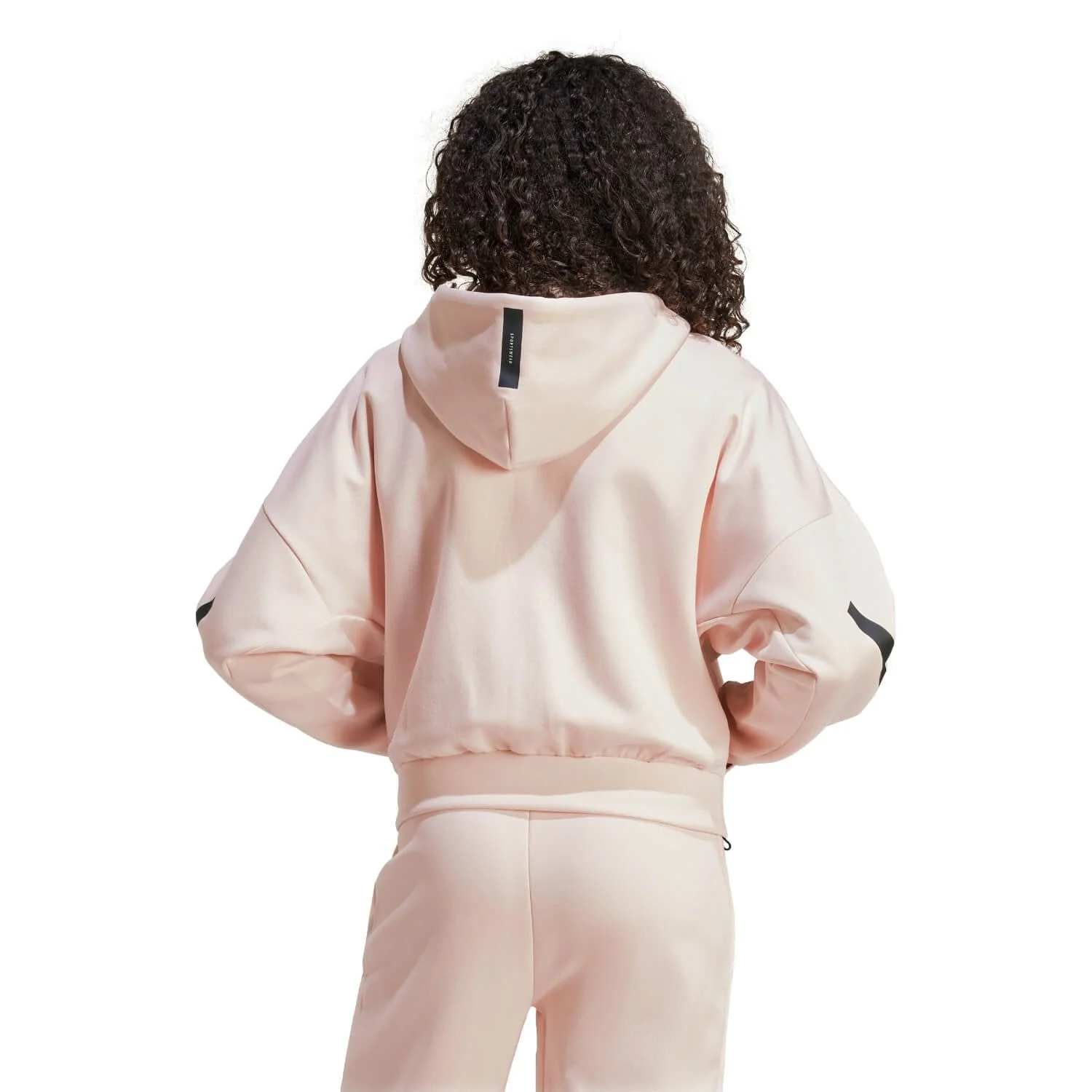 Womens adidas Real Urban Full Zip Hoodie Light Pink - Image 3