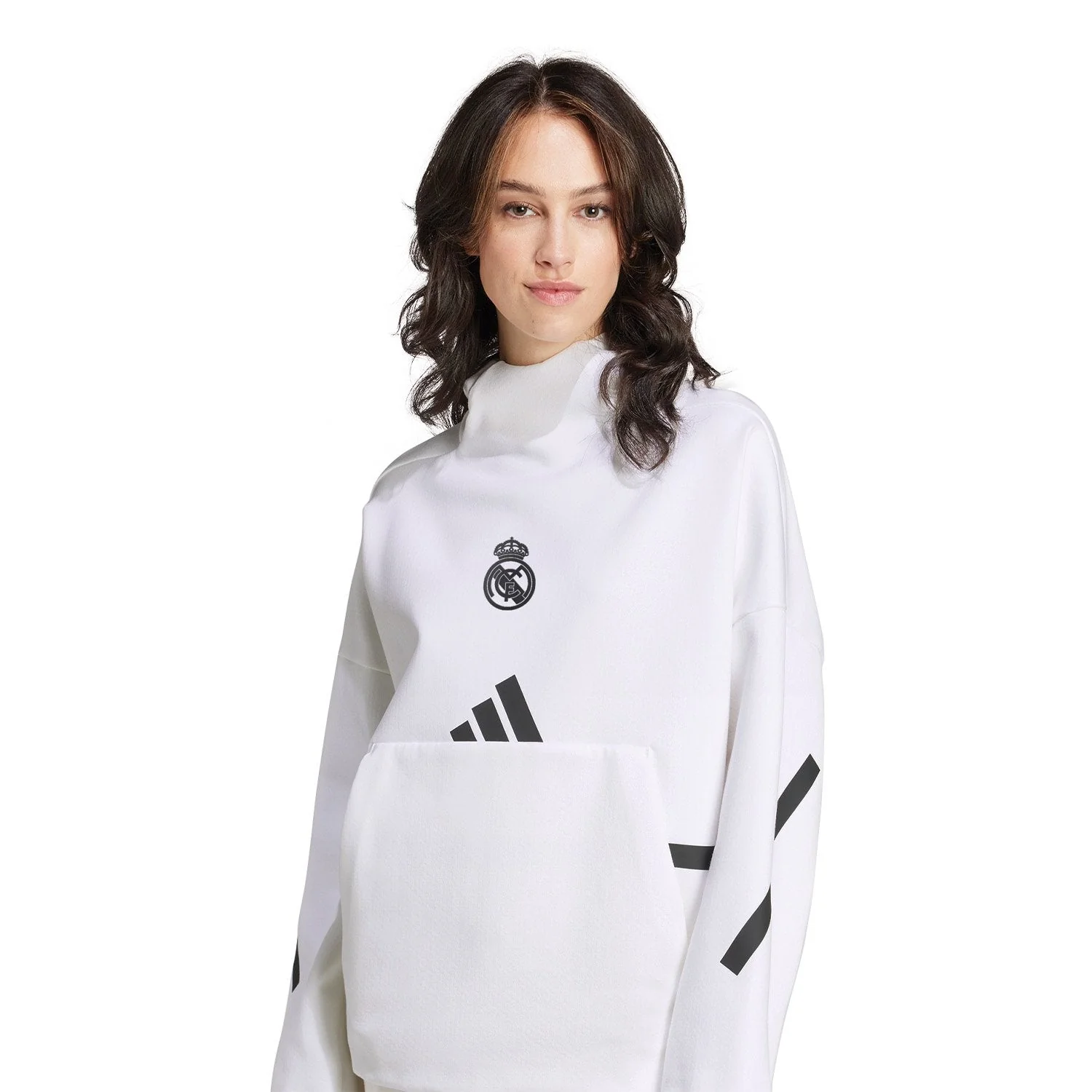 Womens adidas Real Urban Hoodie White - Image 2