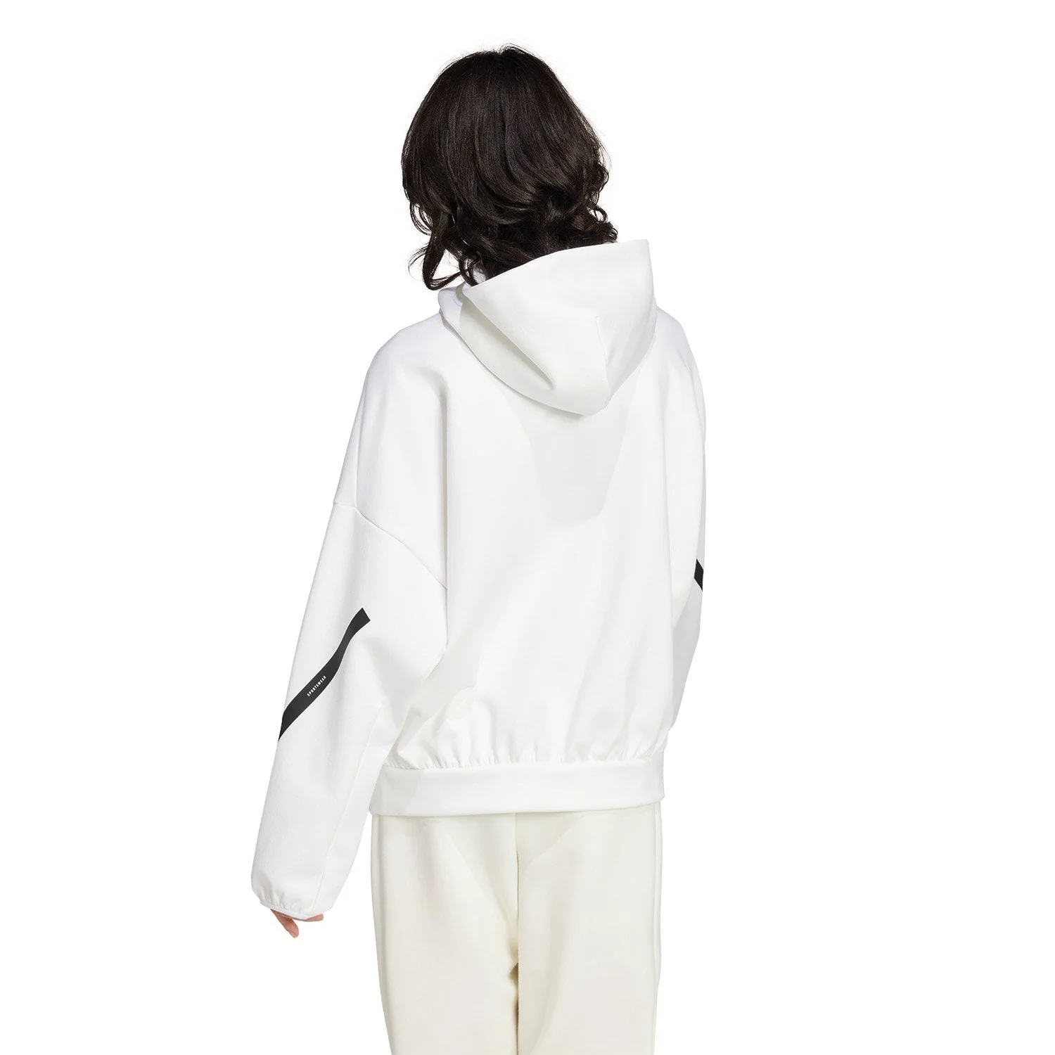 Womens adidas Real Urban Hoodie White - Image 3