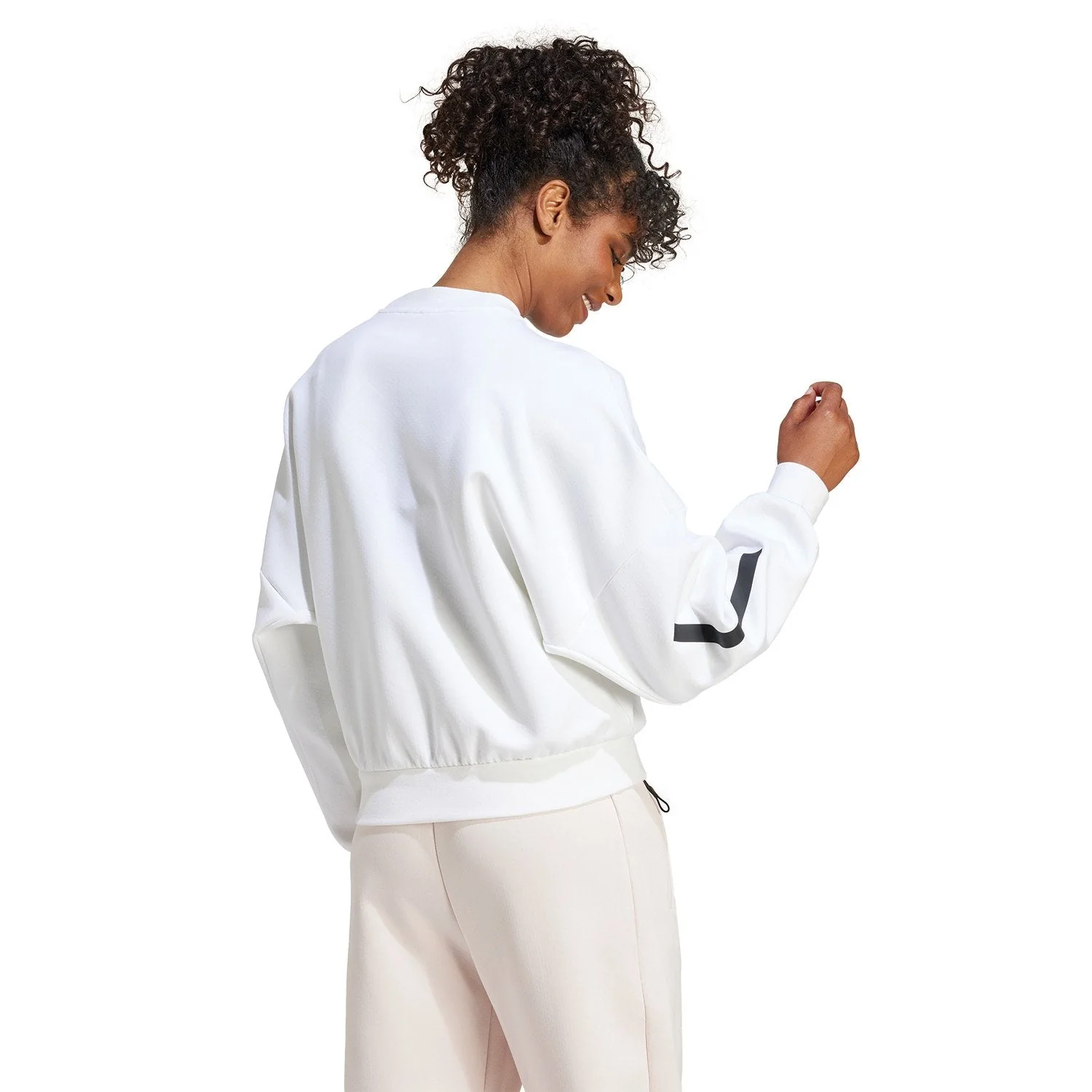 Womens adidas Real Urban Sweatshirt White - Image 3