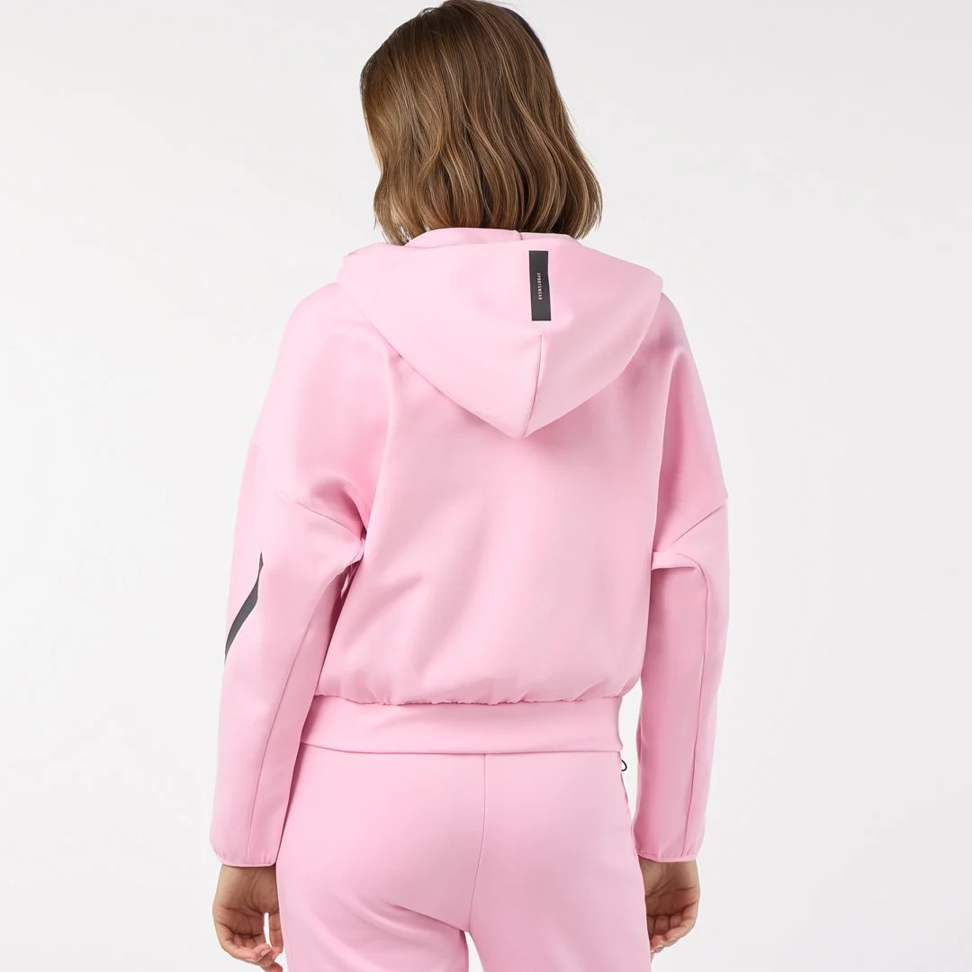 Womens adidas Real Urban Full Zip Hoodie Pink - Image 6