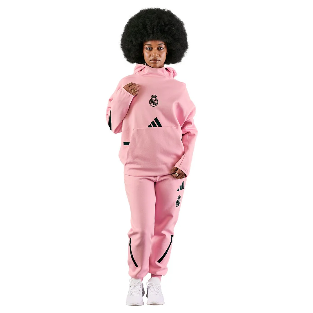 Womens adidas Real Urban Hoodie Pink - Image 4