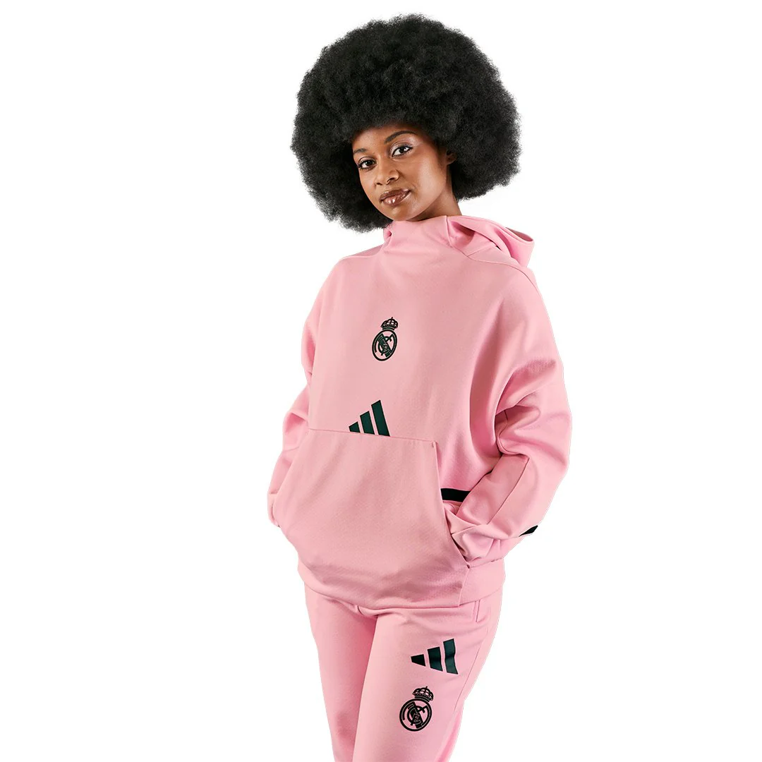 Womens adidas Real Urban Hoodie Pink - Image 5