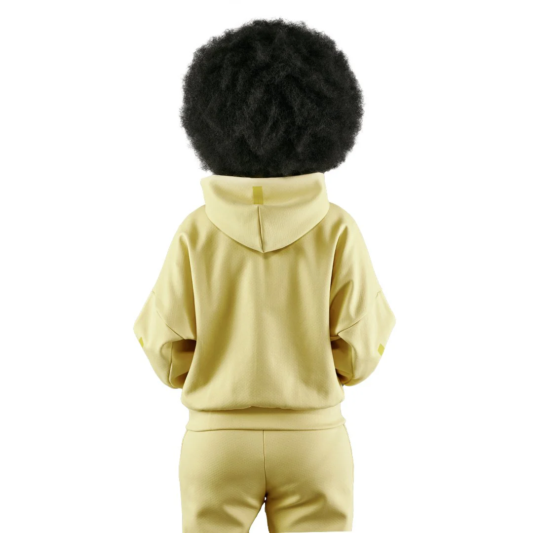 Womens adidas Real Urban Full Zip Hoodie Yellow - Image 3
