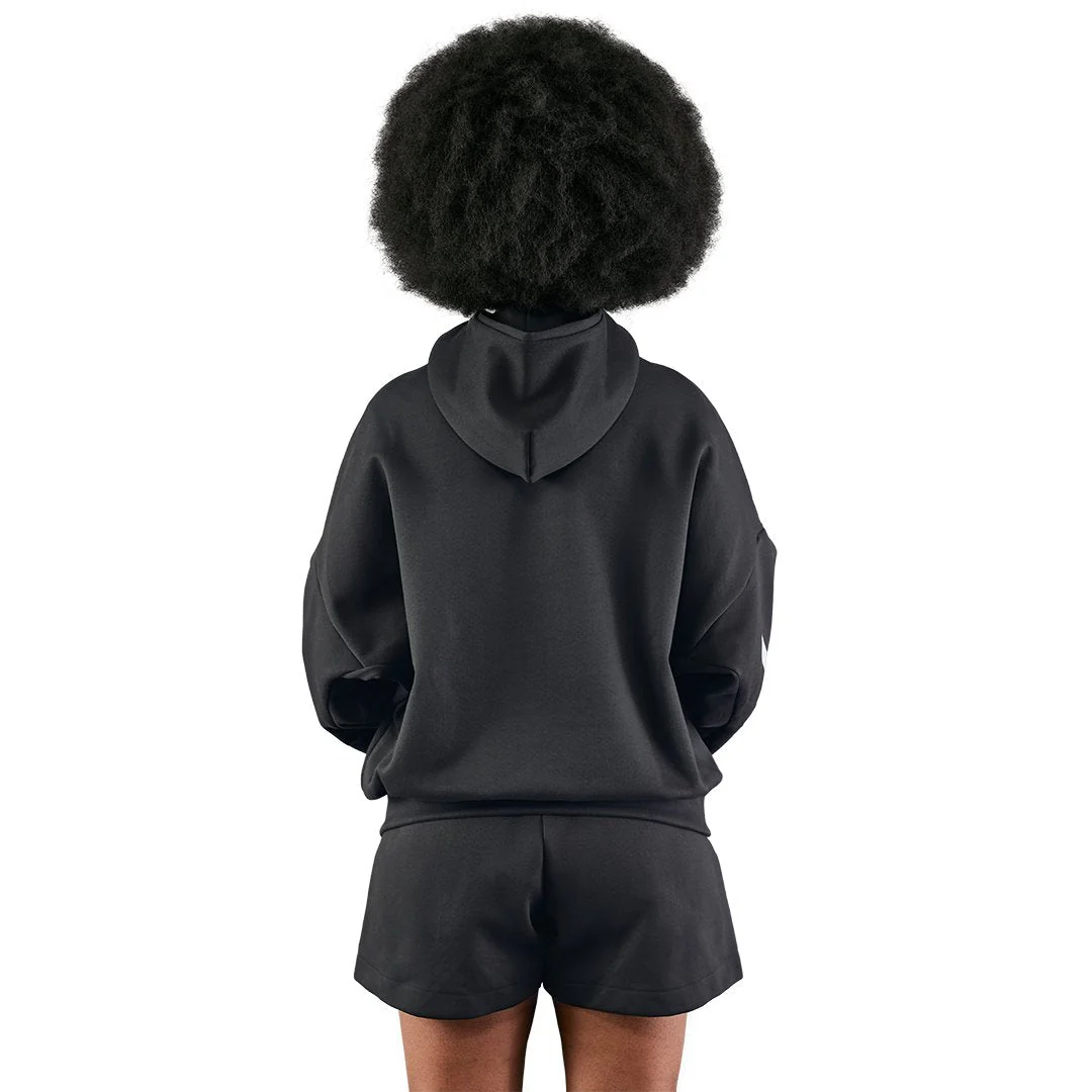Womens adidas Real Urban Hoodie Black - Image 3