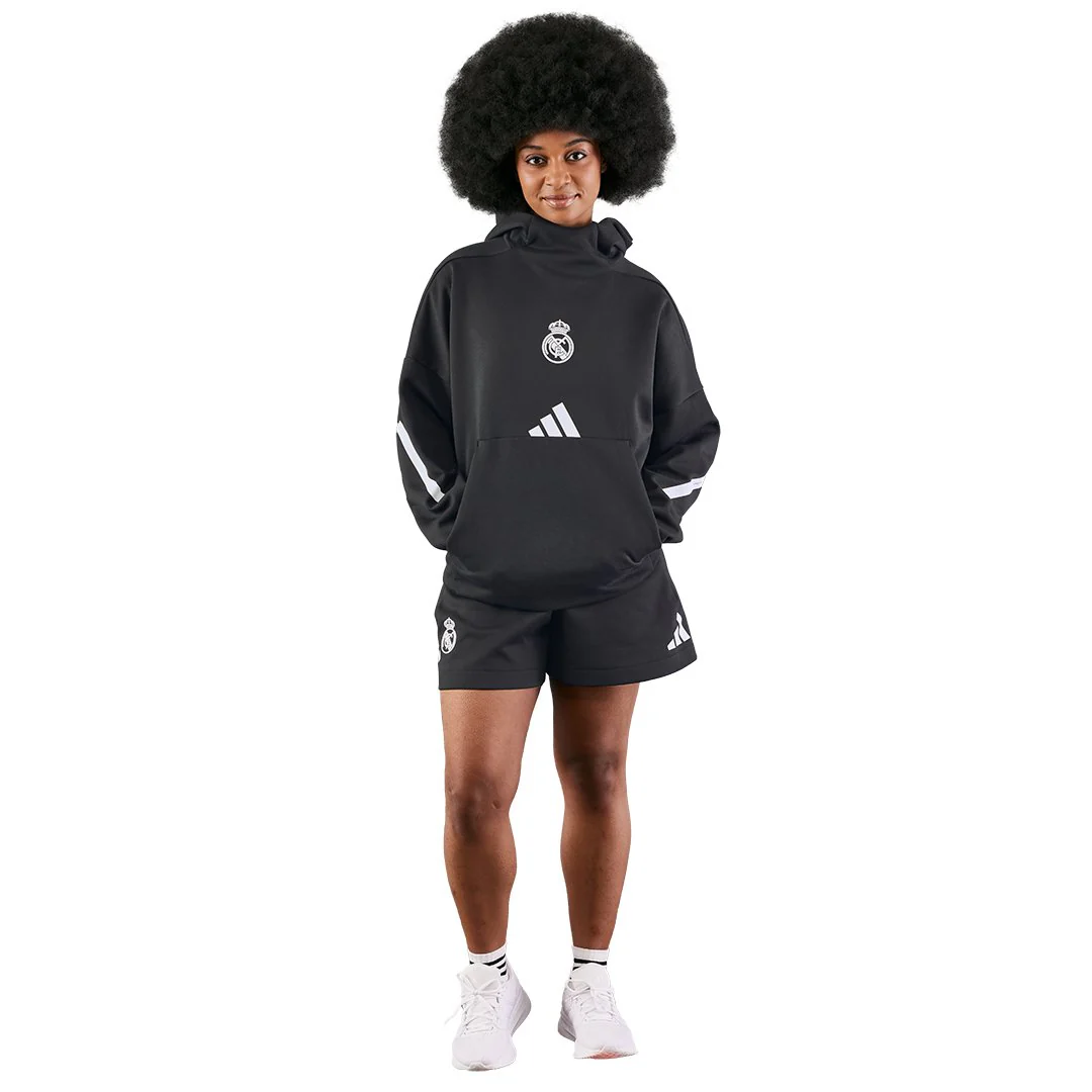 Womens adidas Real Urban Hoodie Black - Image 4