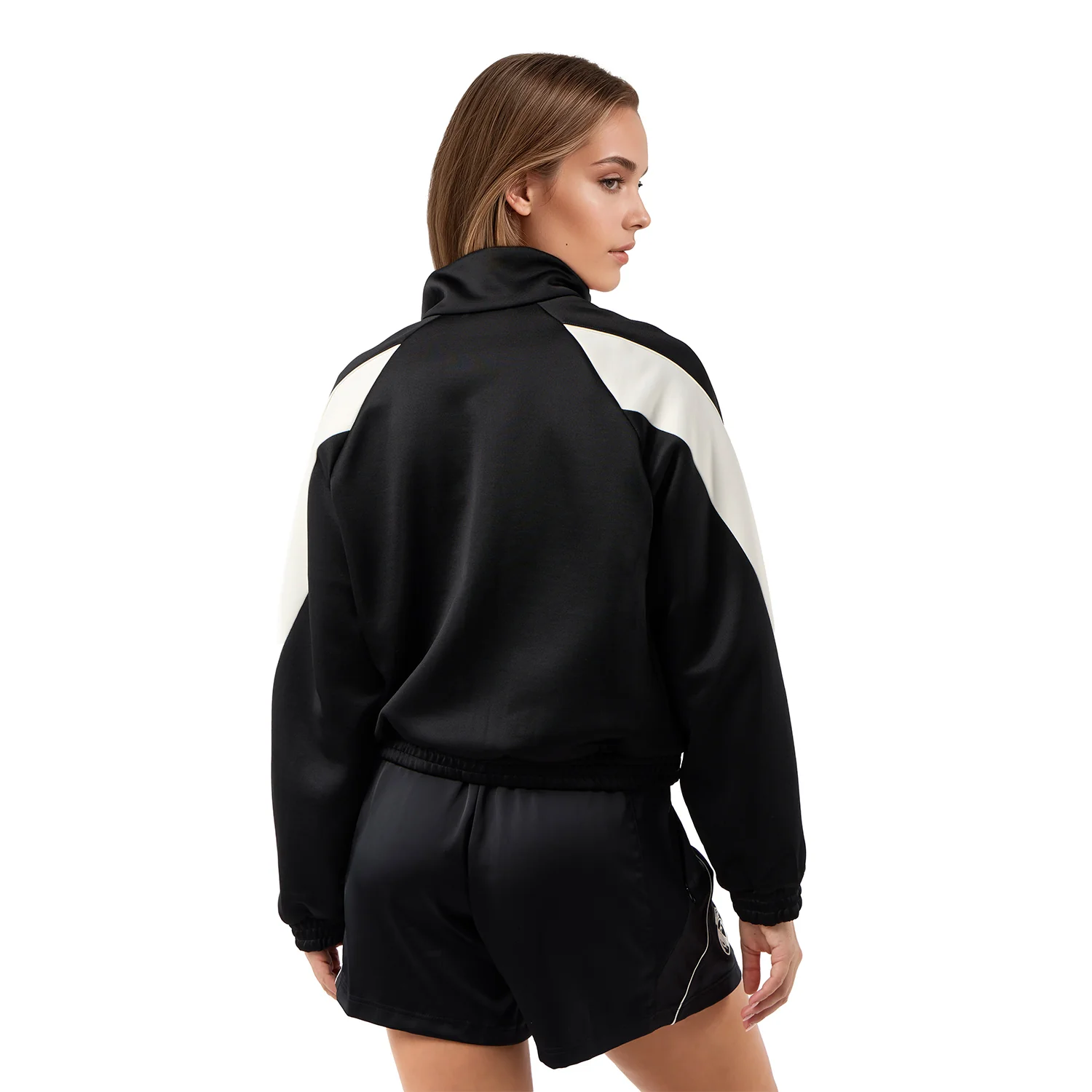 Womens adidas Stadium Tracksuit Jacket Black - Image 5