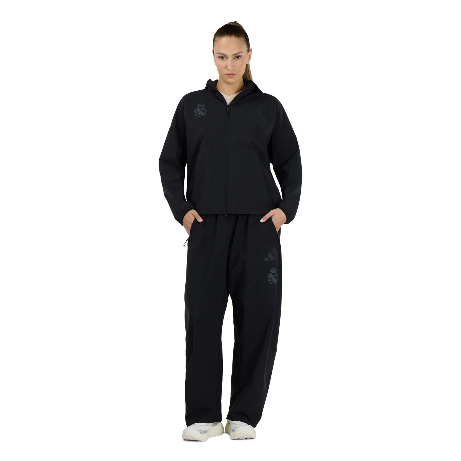 Womens adidas Real Urban Z.N.E. Woven Track Top Black - Image 3
