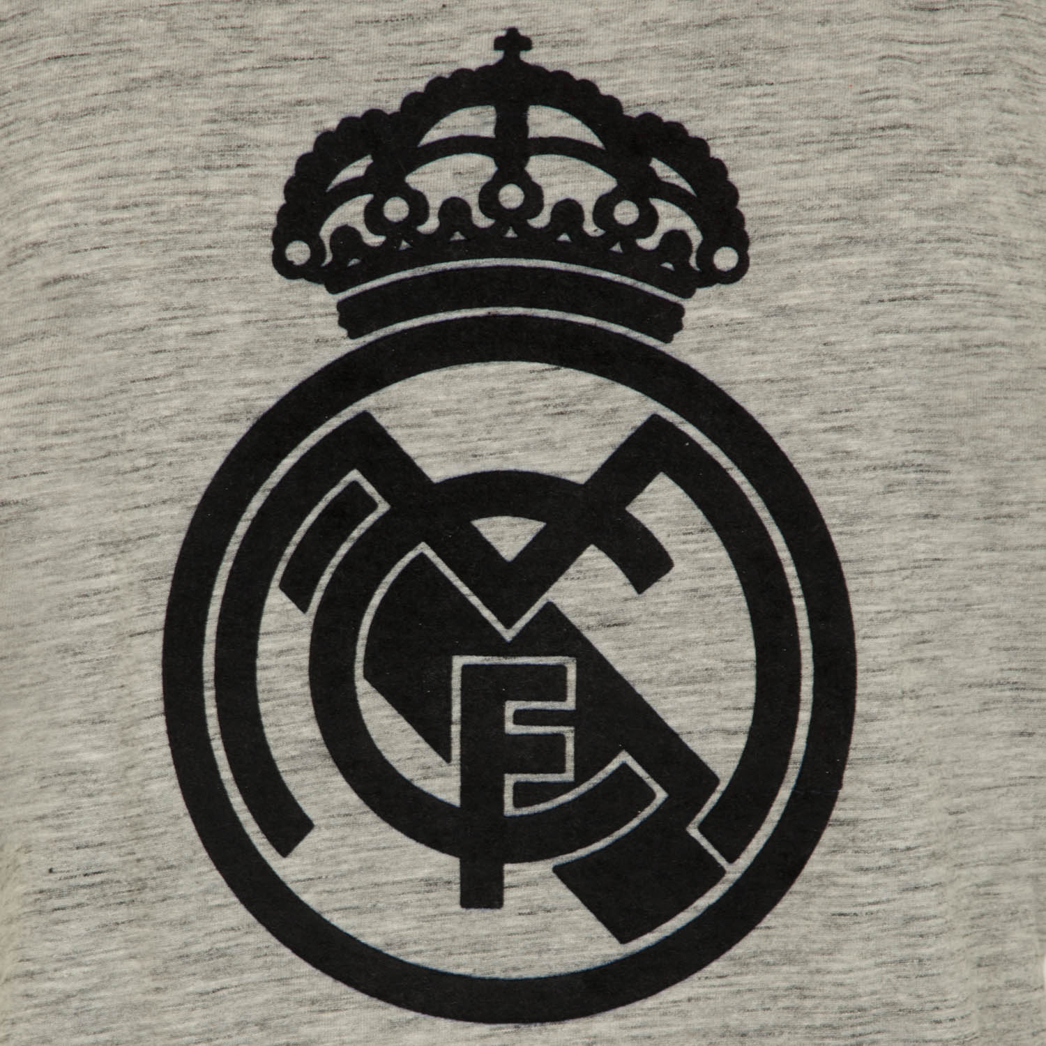 Real Madrid Womens Crest T-Shirt Blended Grey/Black - Image 2