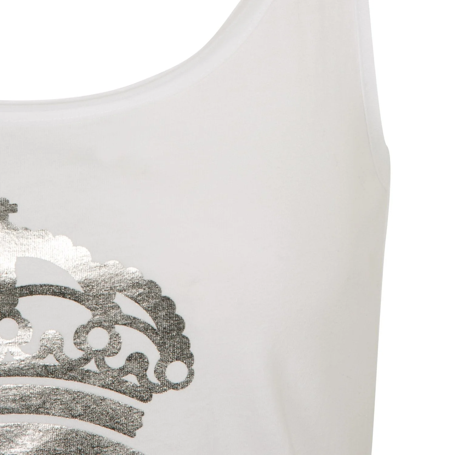 Real Madrid Womens Crest Tank White - Image 3