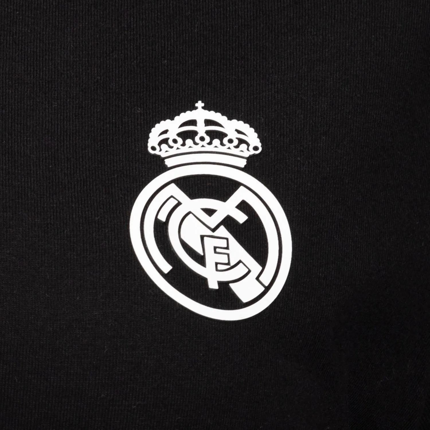 Womens ECO Essentials Real Madrid Monocolor Crest T-Shirt Black - Image 5