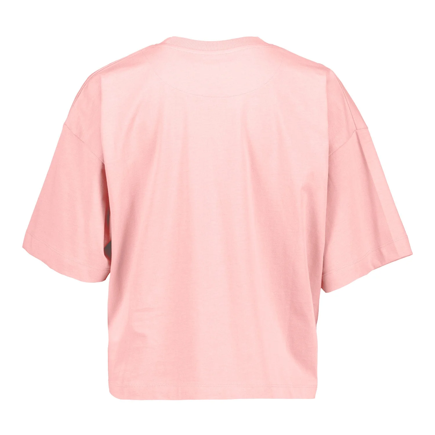 Womens Real Madrid Ladies Vintage Pink Cropped T-Shirt - Image 3