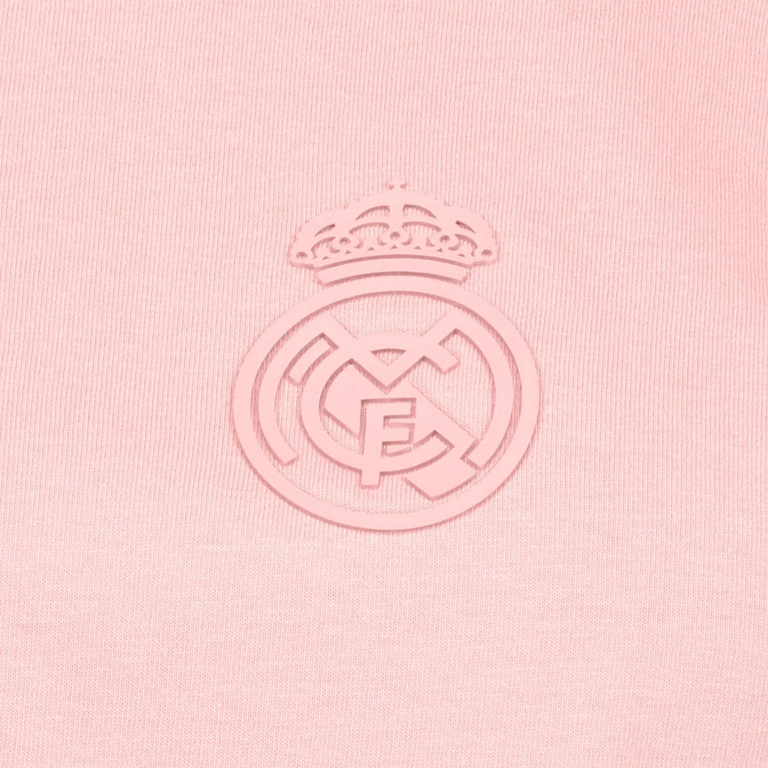 Womens Real Madrid Ladies Vintage Pink Cropped T-Shirt - Image 4