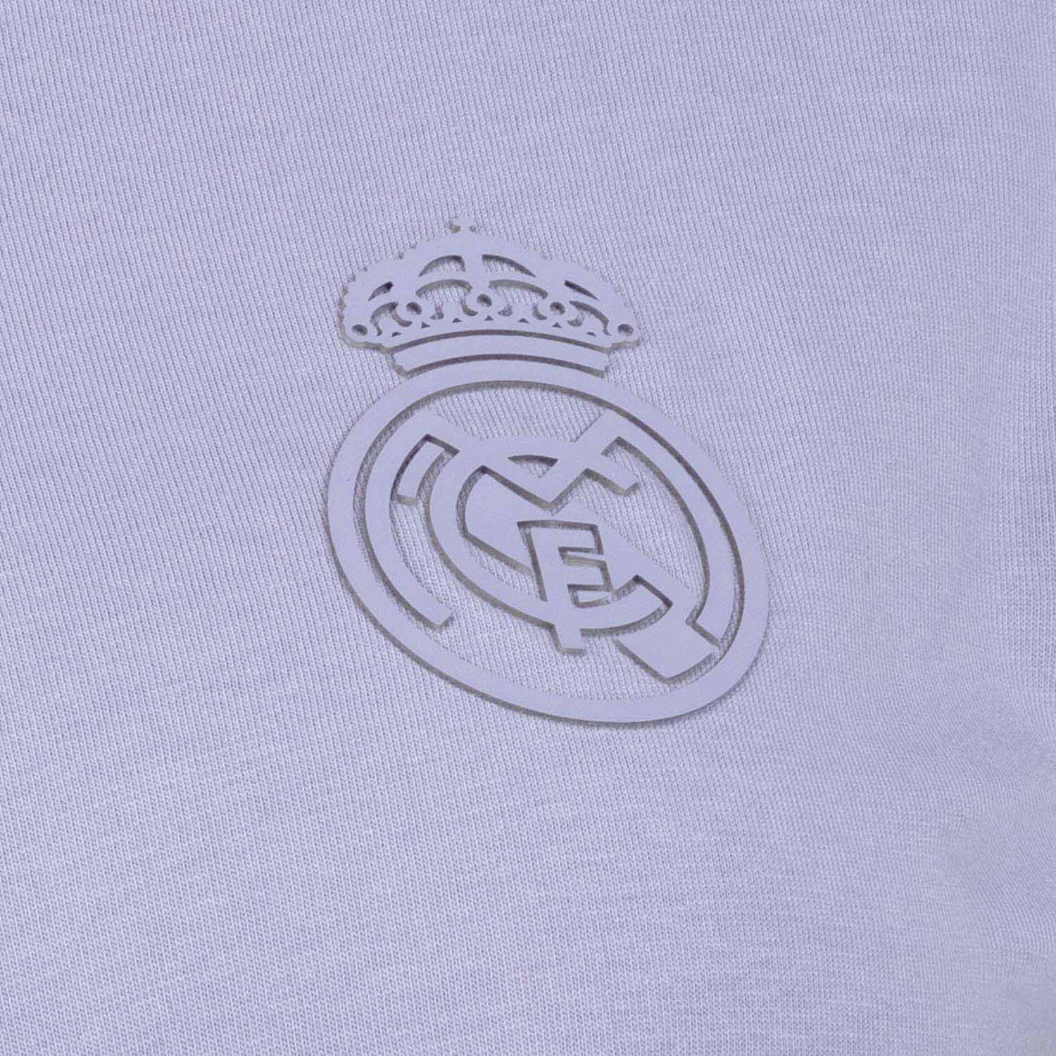 Womens Real Madrid Ladies Vintage Lilac T-Shirt - Image 3