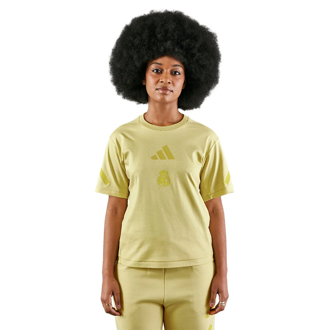 Womens adidas Real Urban T-Shirt Yellow - Image 5