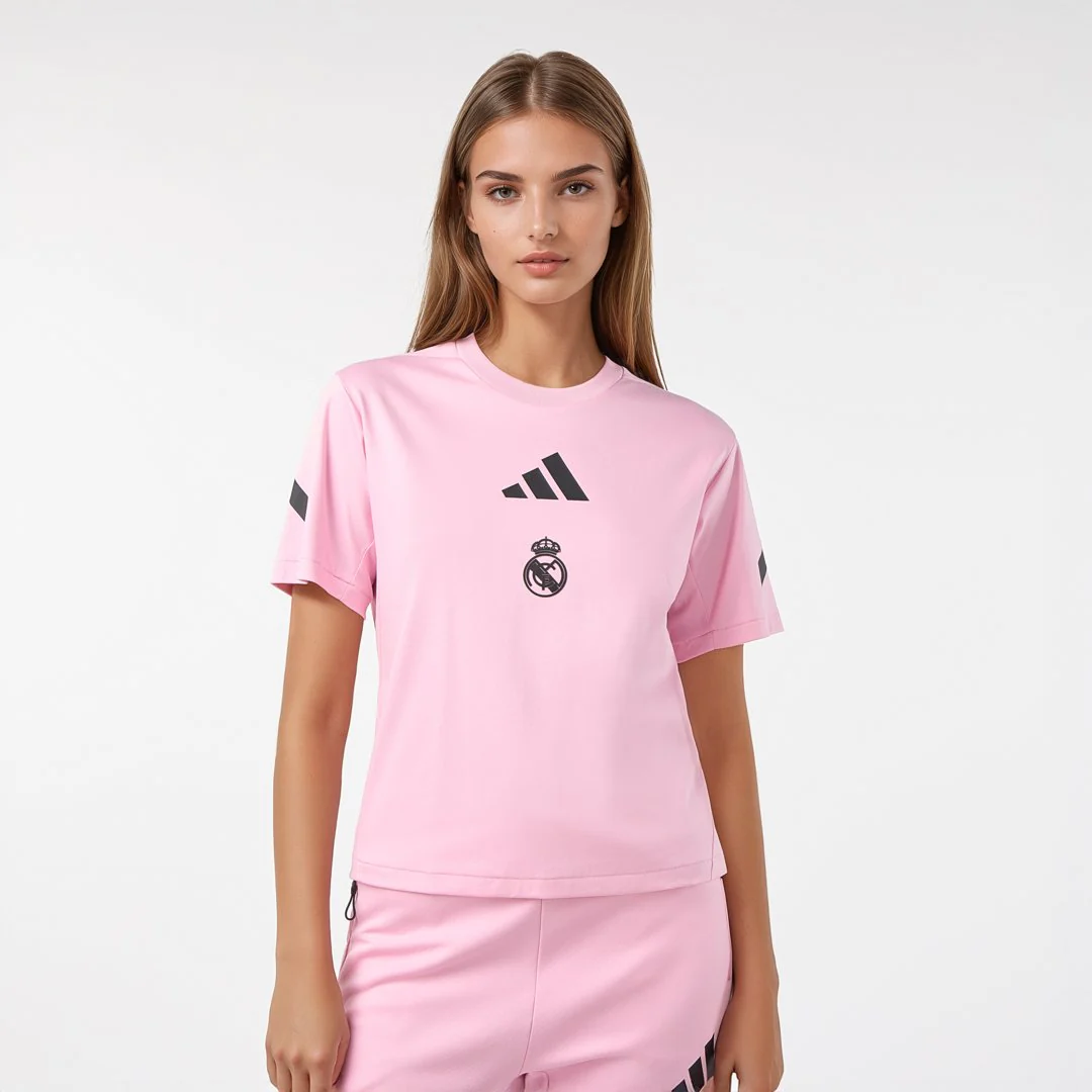 Womens adidas Real Urban T-Shirt Pink - Image 3